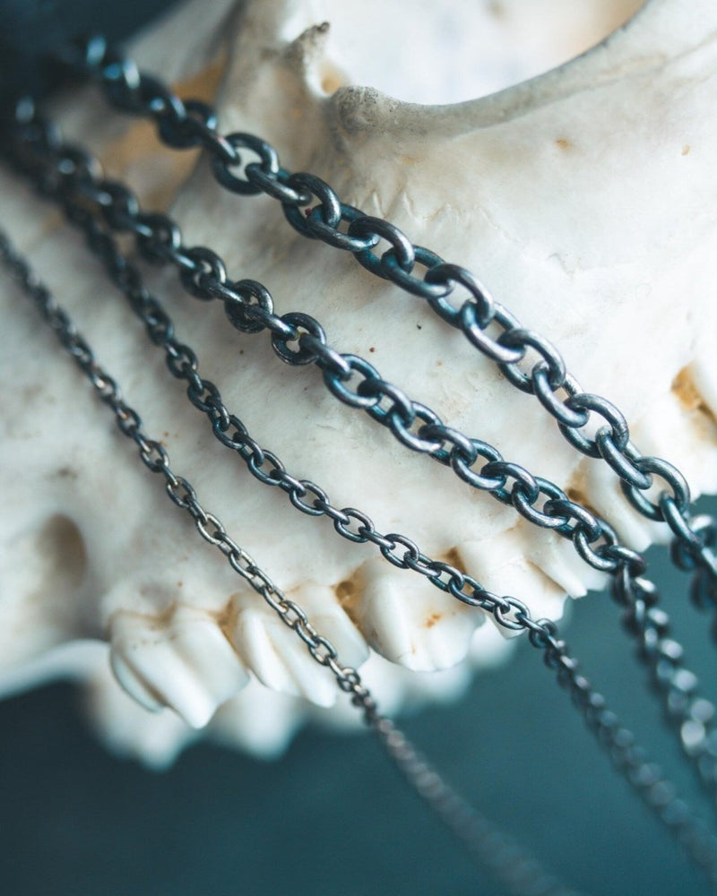 Forged Links – Custom Blackened Sterling Silver Chains - Machinations