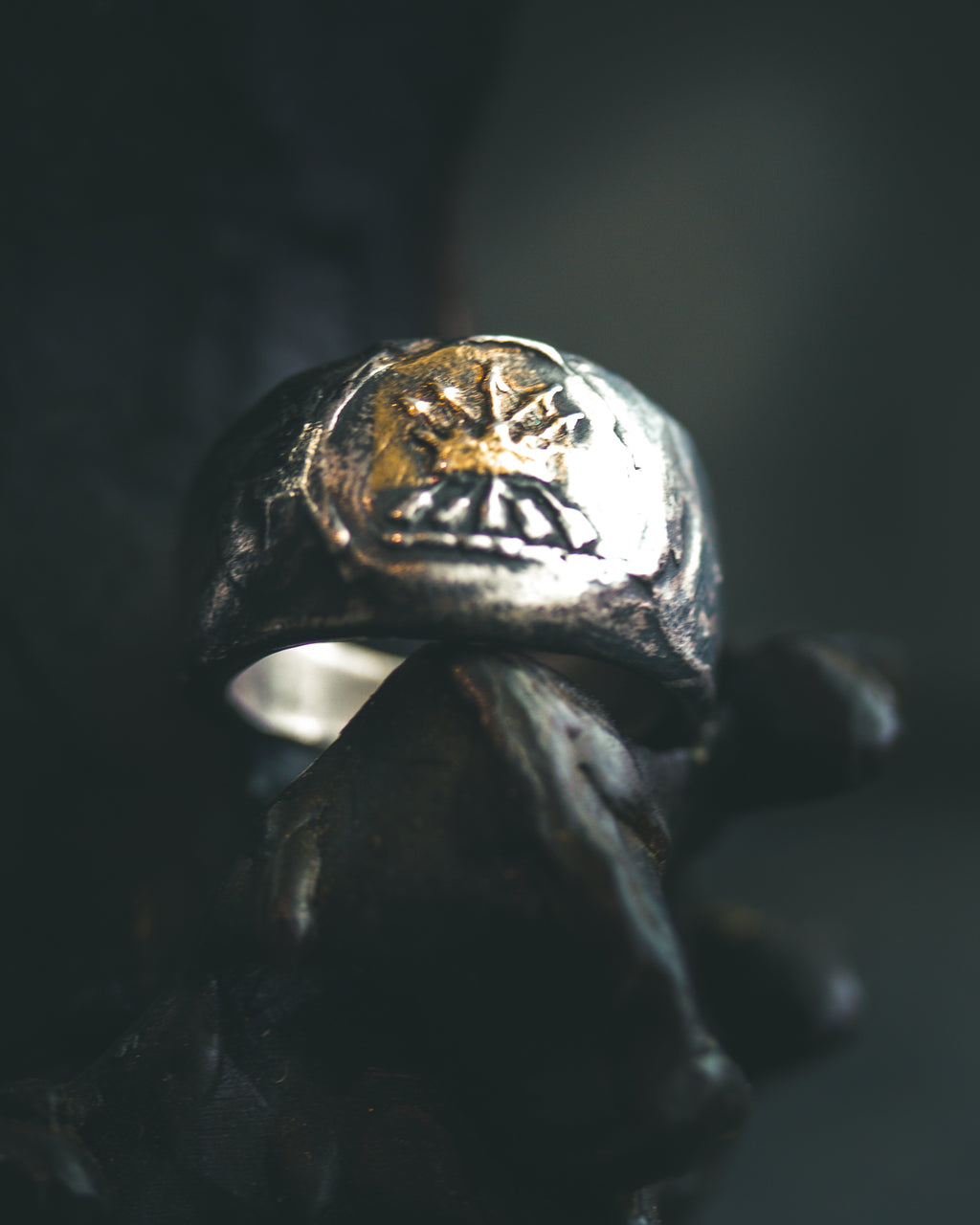 Crown & Arrows Signet Ring
