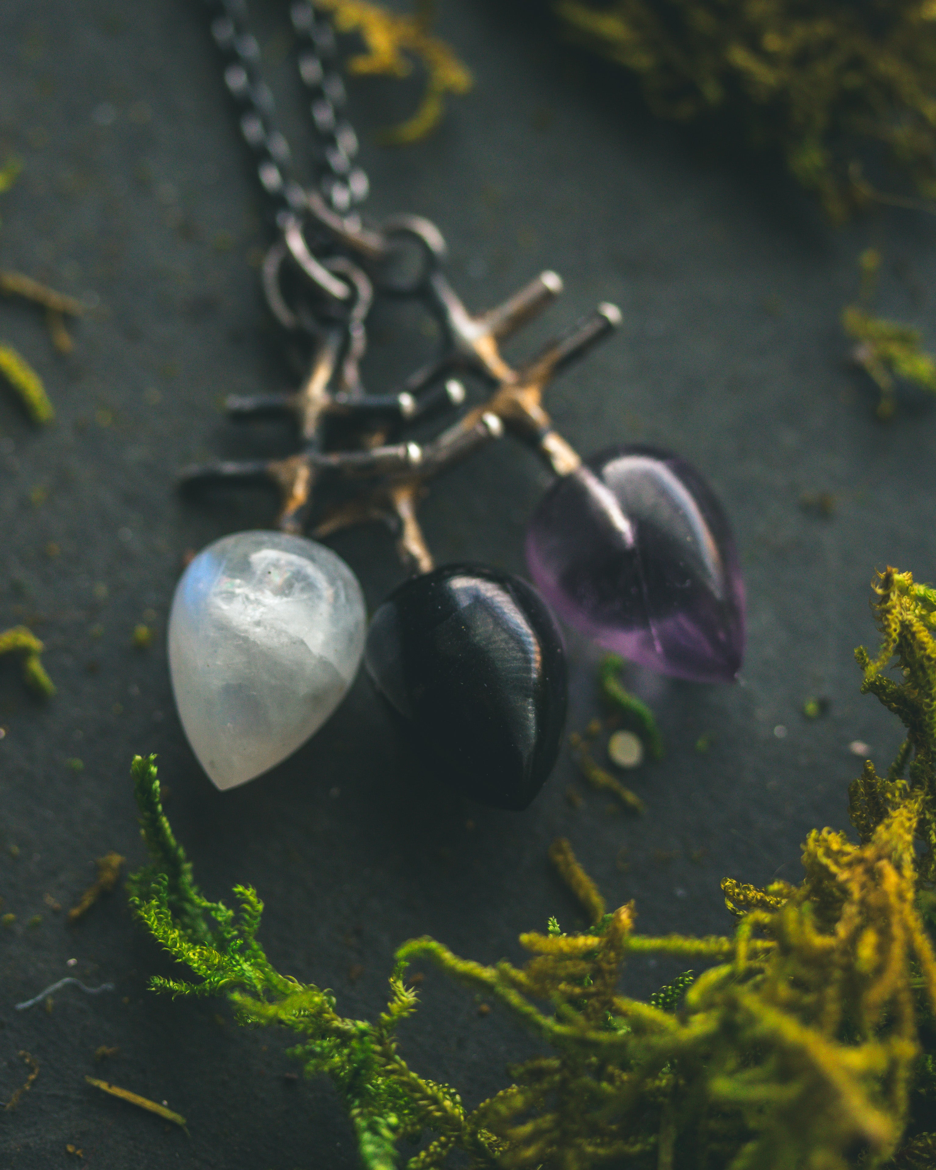 Silver & Gold Leviathan Cross Pendant with Black Spinel: A Symbol of Alchemy, Shadow Protection & Warrior Strength