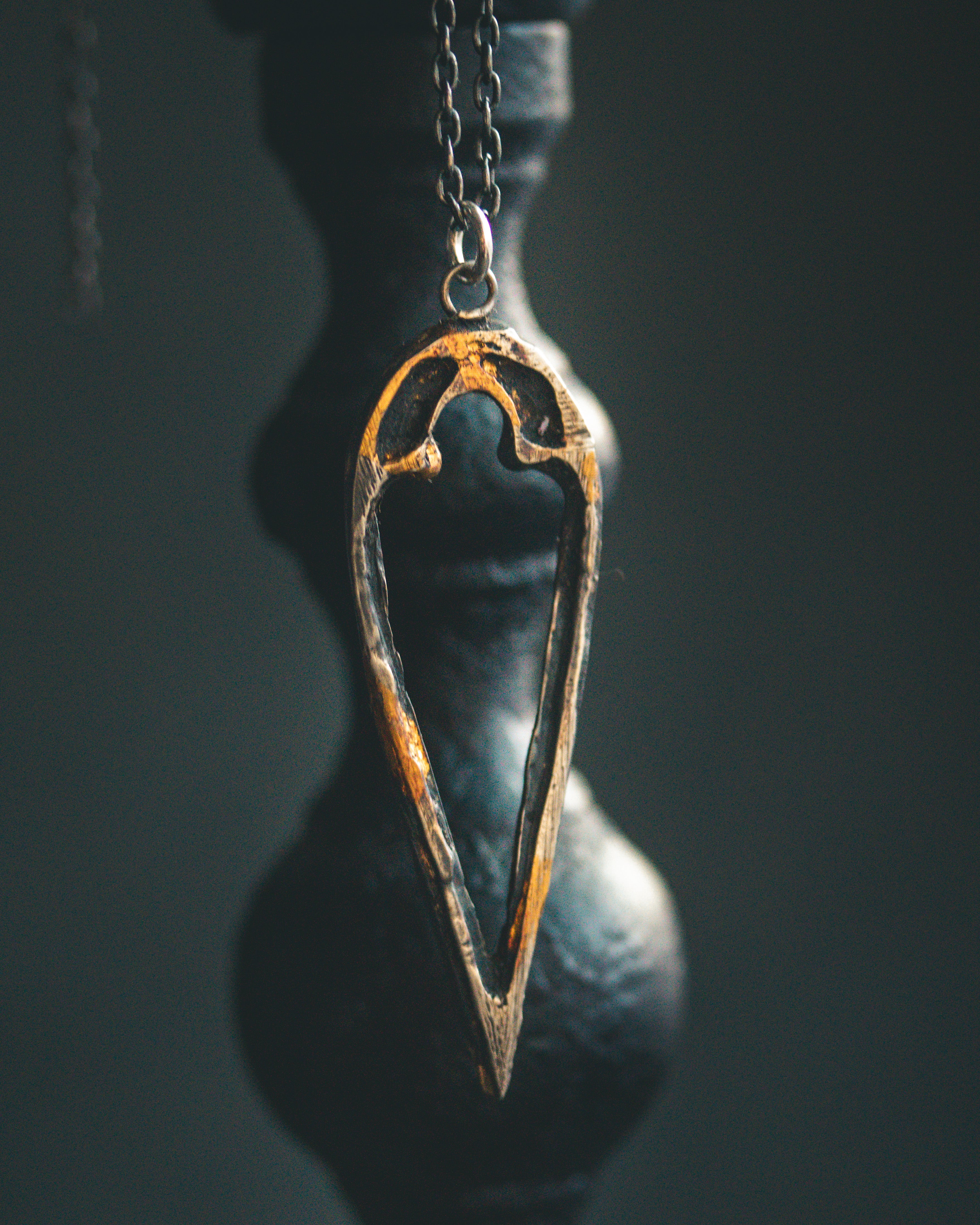 Divine Ruin Collection - Large Rose Window Fragment Pendant| 2.25” Sterling Silver & 23.5K Gold | Sacred Talisman of Light, Grief & Gothic Memory