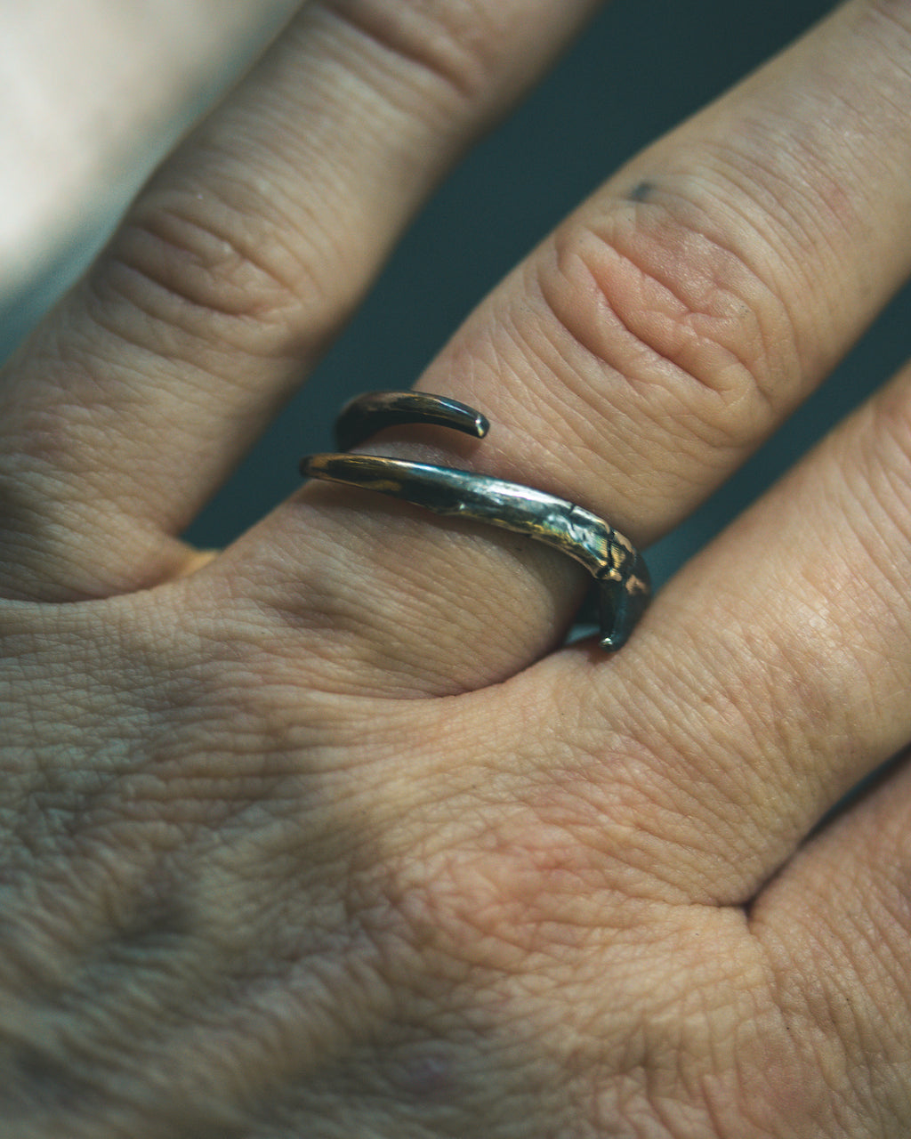 Thorn Ring | Whimsigoth Jewelry | Sterling Silver & 23.5K Gold | Enchanted Forest Talisman | Dark Feminine Ring | Handmade NYC