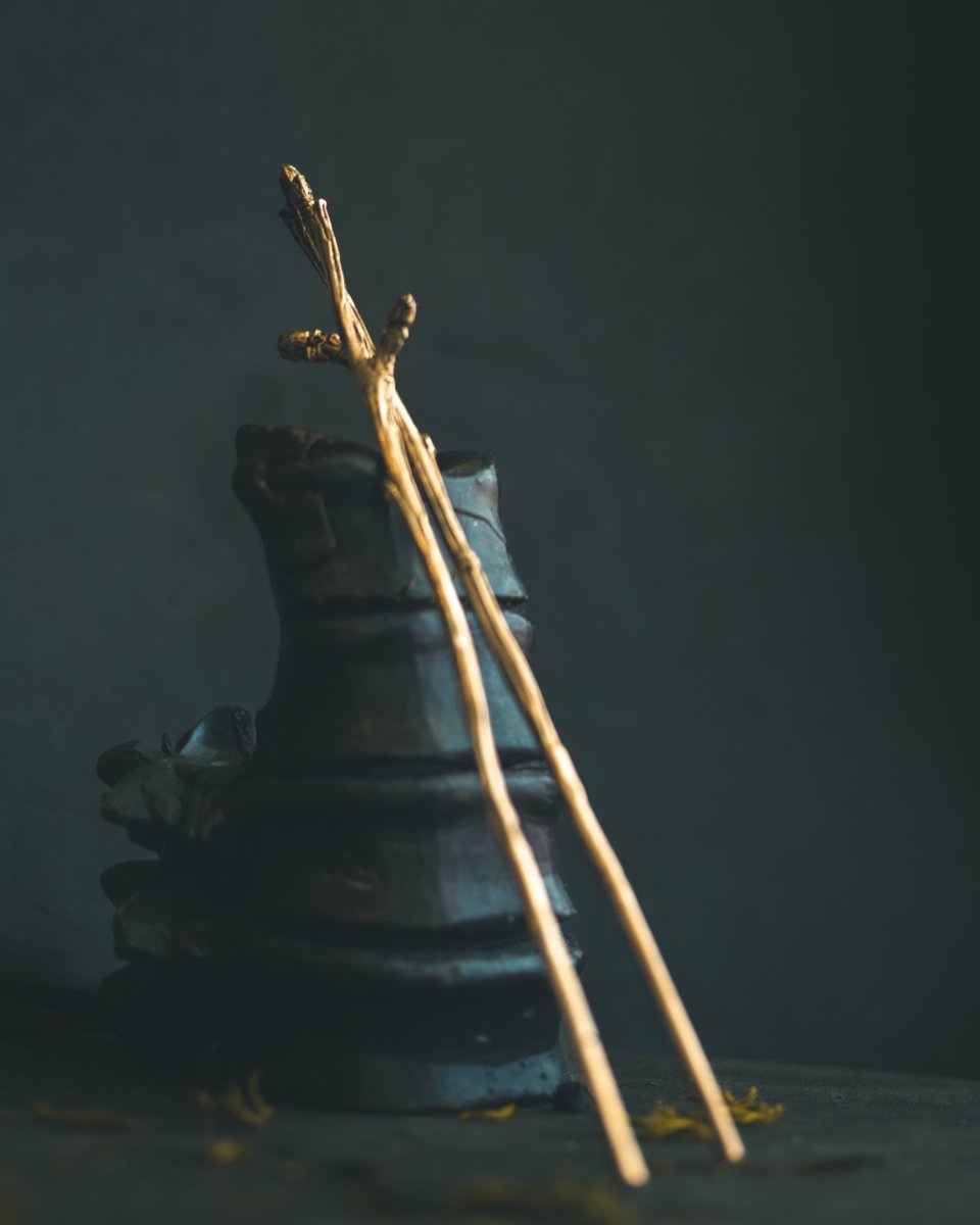 Apple Blossom Hair Pins – White Brass | Cast from a Winter Branch in Vermont - Machinations