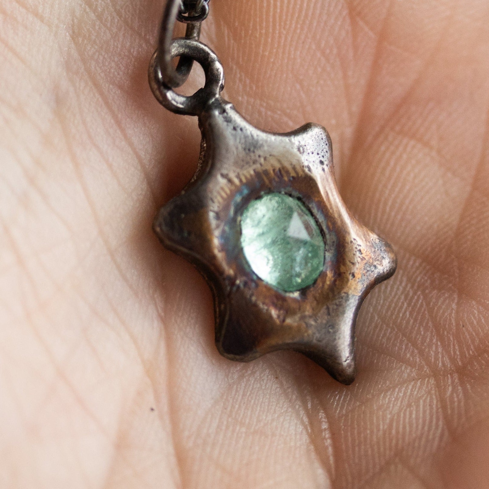 Beyond the vale Emerald limited edition oval rose cut Amulets - Machinations