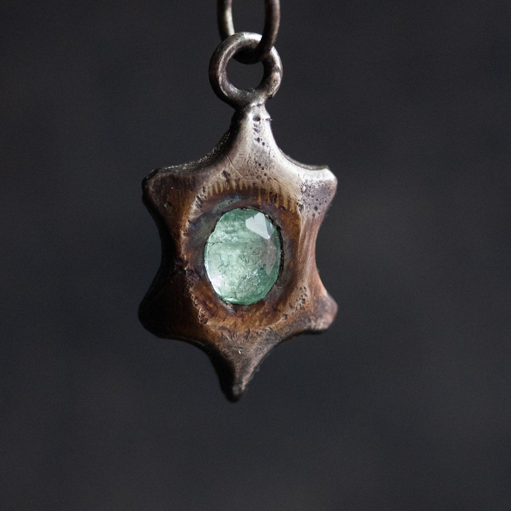 Beyond the vale Emerald limited edition oval rose cut Amulets - Machinations