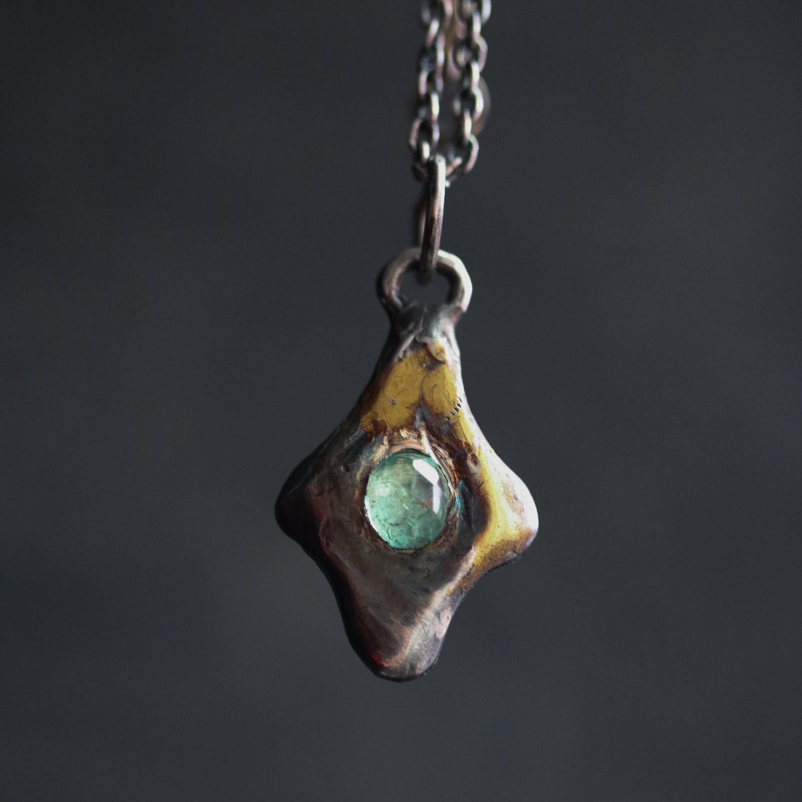 Beyond the vale Emerald limited edition round rose cut Amulets - Machinations