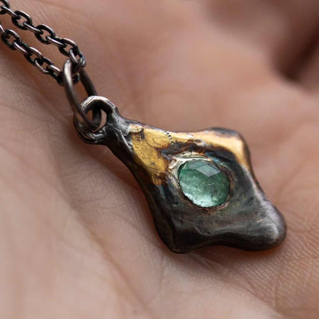 Beyond the vale Emerald limited edition round rose cut Amulets - Machinations