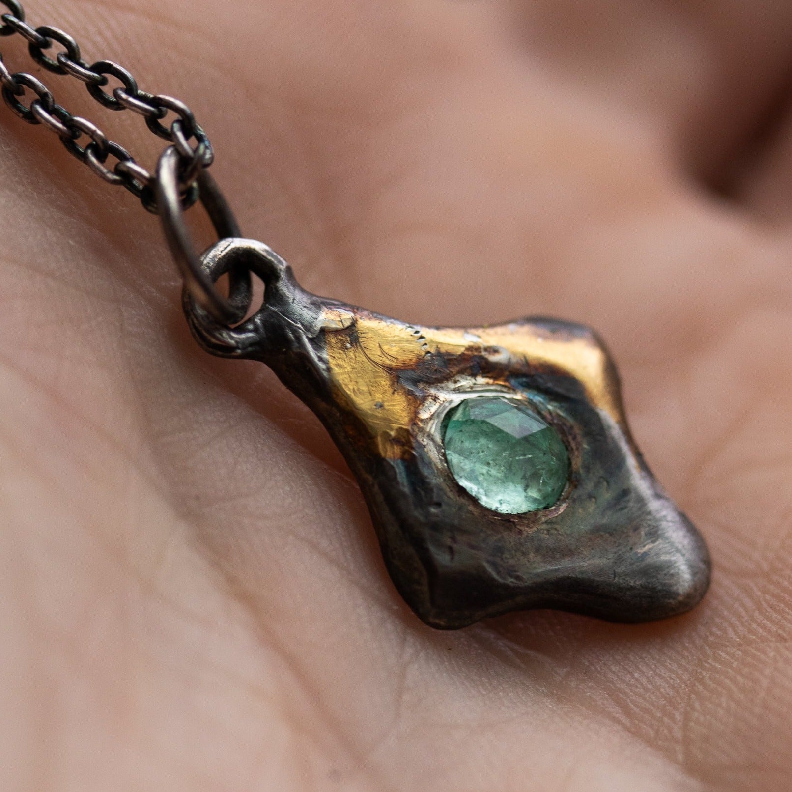 Beyond the vale Emerald limited edition round rose cut Amulets - Machinations