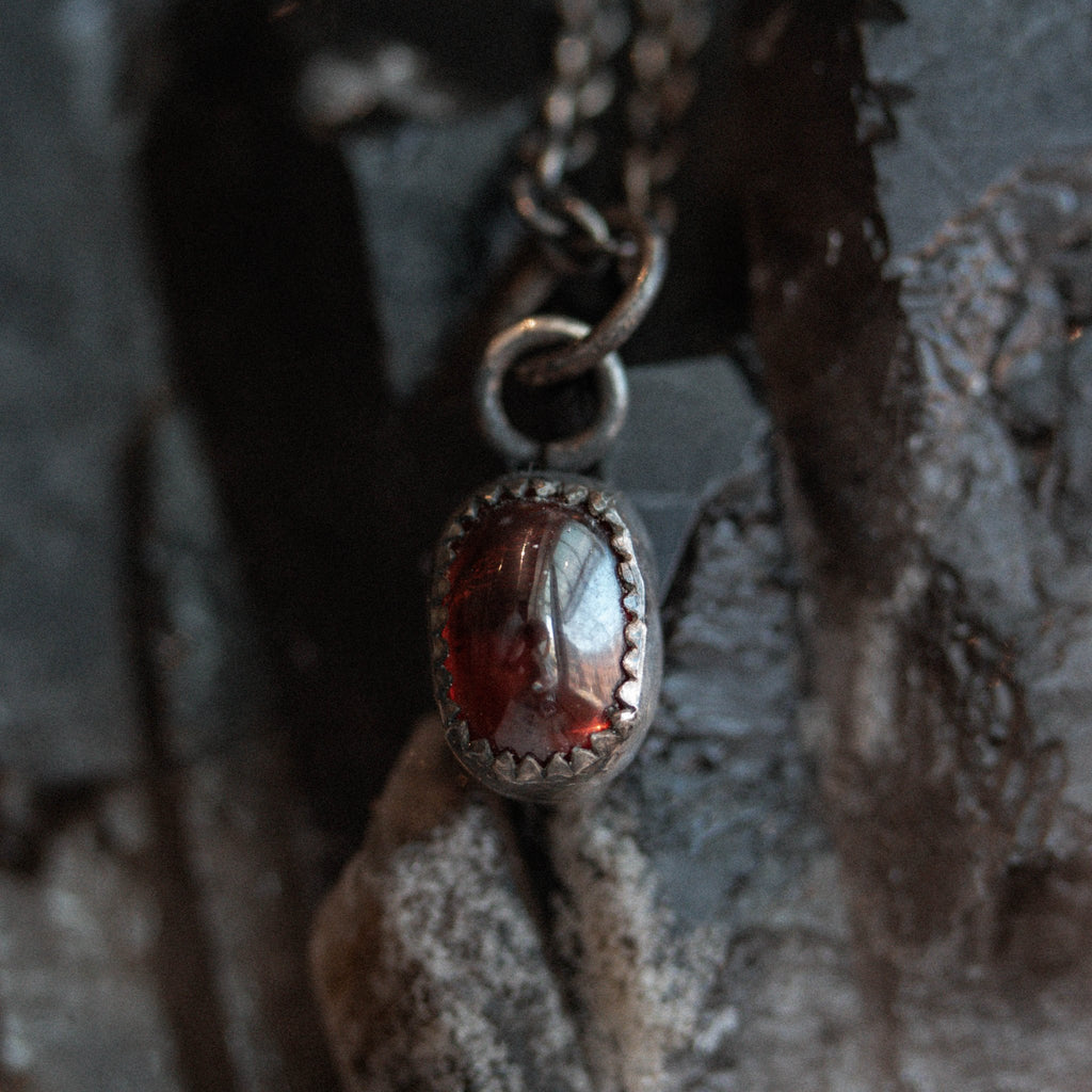 Cabochon Garnet Charm - Machinations