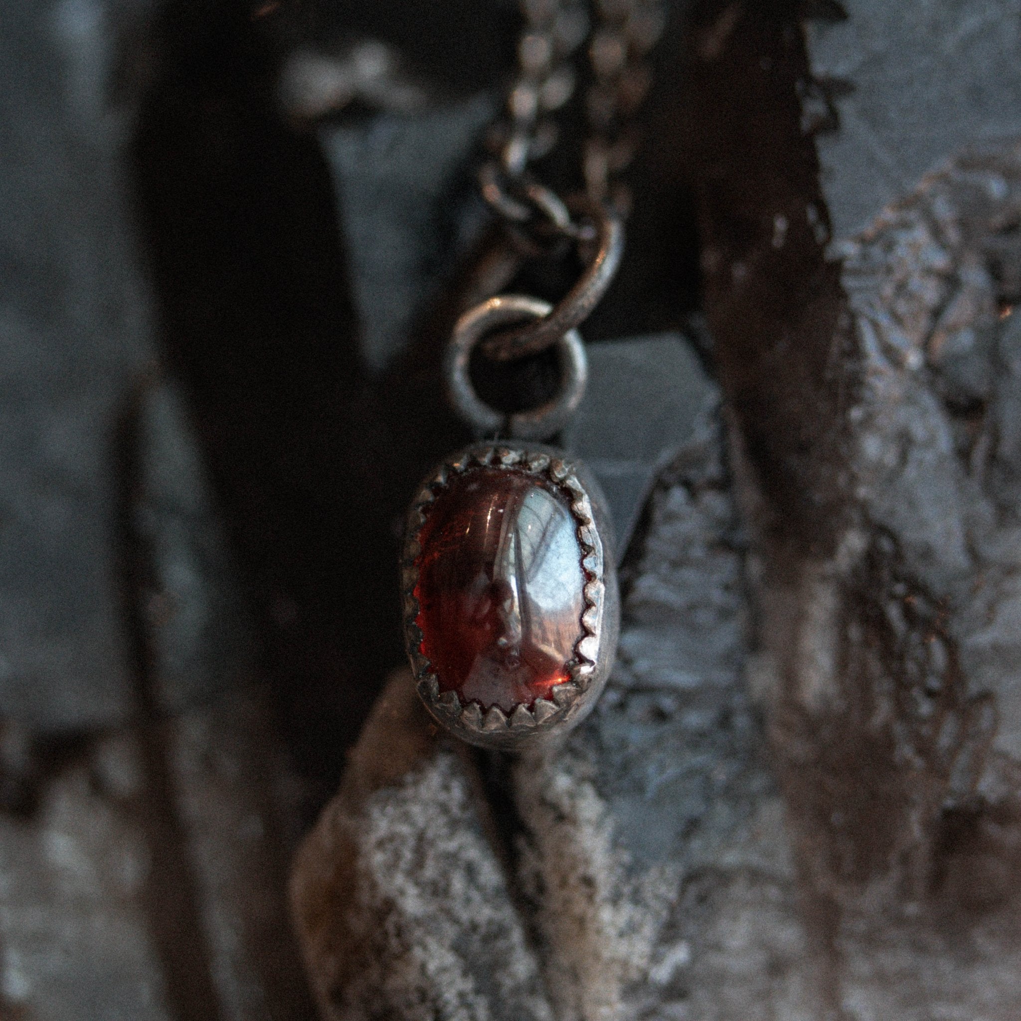 Cabochon Garnet Charm - Machinations