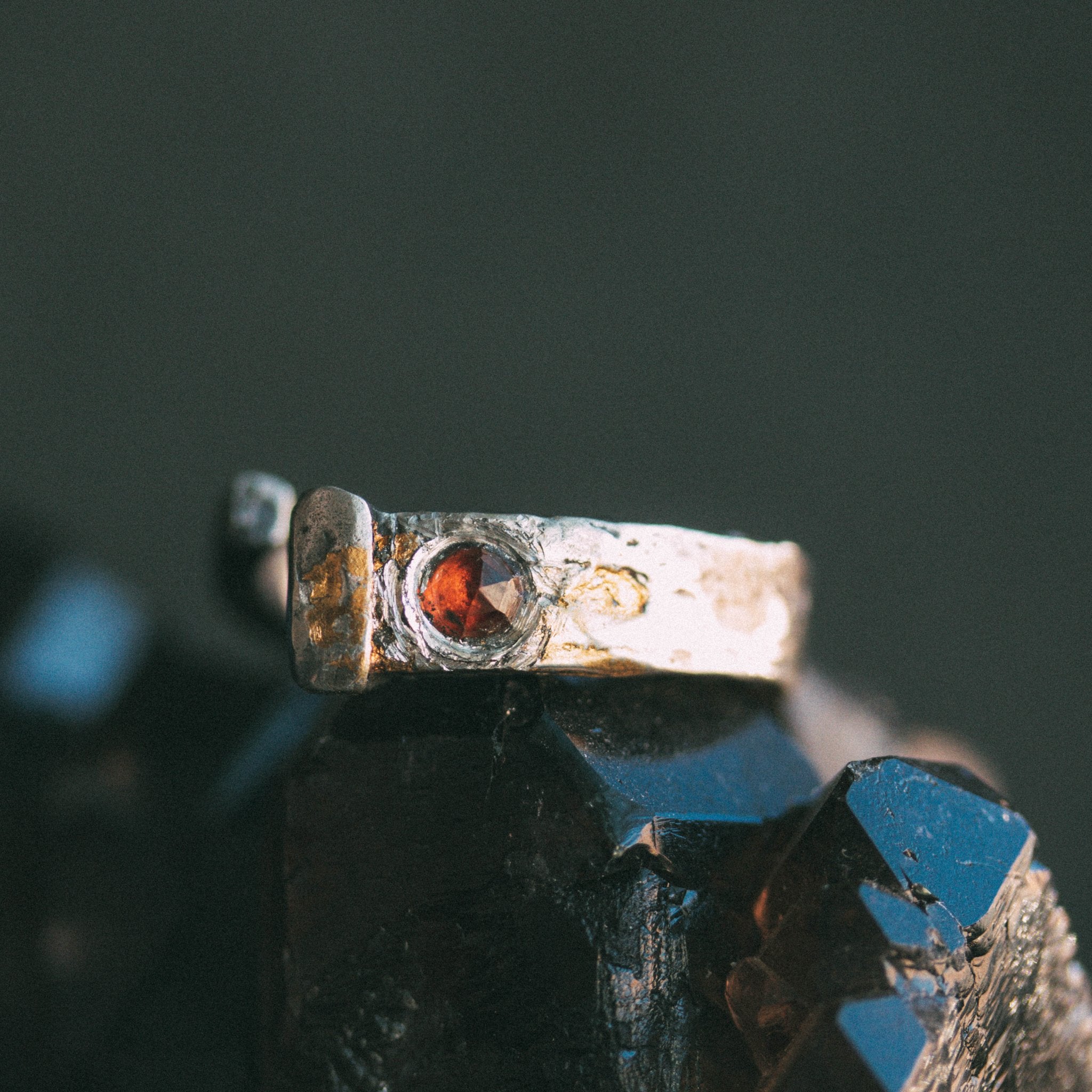 Coffin Nail Almandine Garnet Ring - Machinations