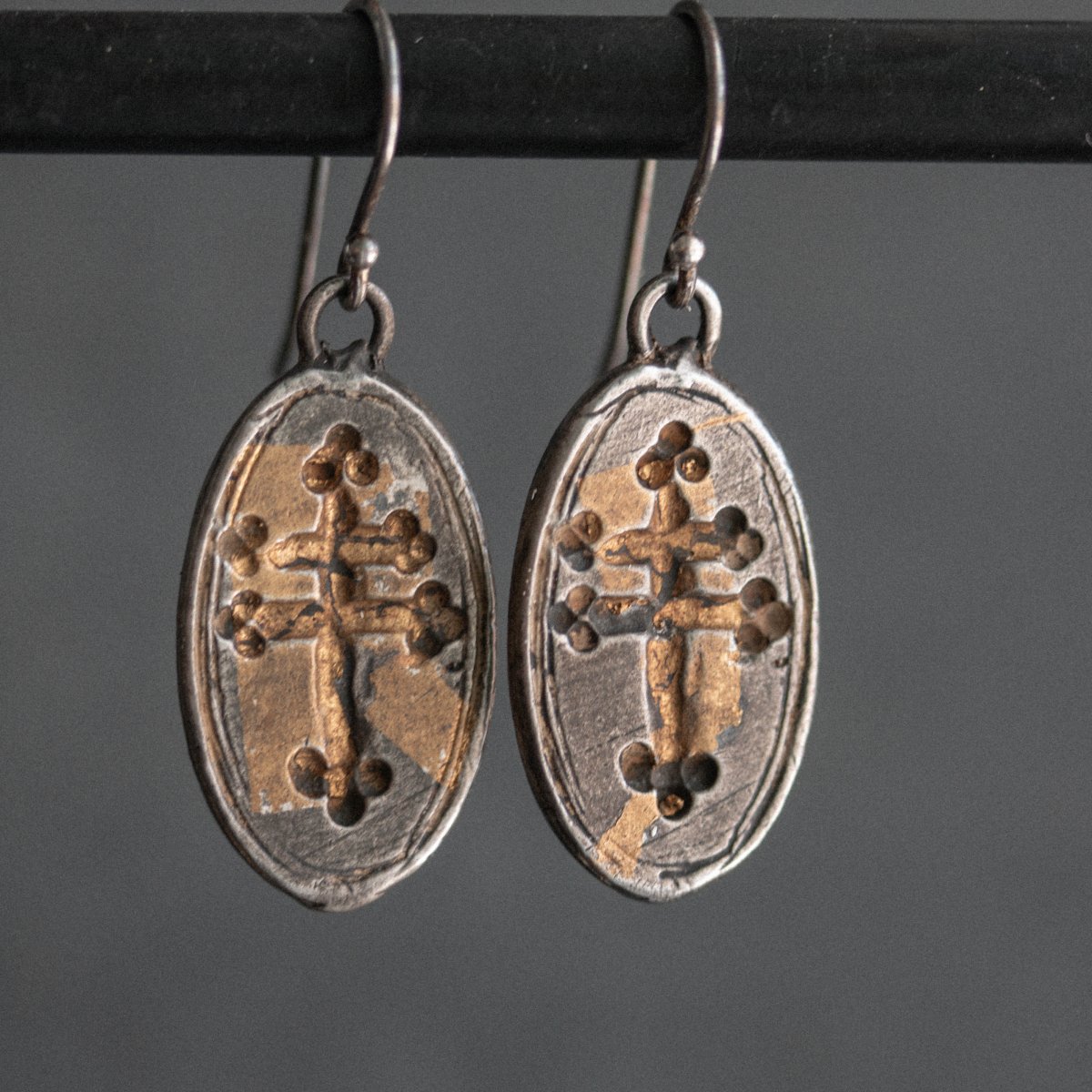 Cross of Lorraine Charm – Sterling Silver & 23K Gold | Talisman of Protection, Resilience, and Sacred Balance - Machinations