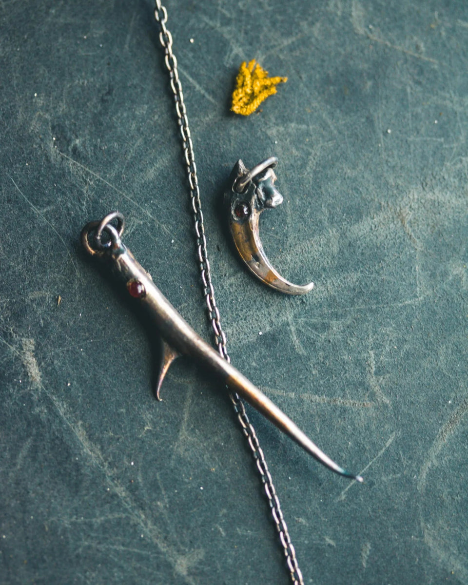 Custom Blackened Sterling Silver Chain 1.6 mm – Hand - Finished with 6mm Spring Clasp - Machinations