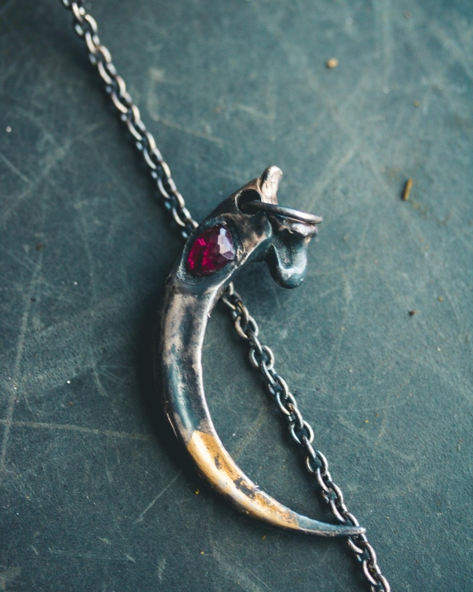 Custom Blackened Sterling Silver Chain 3.9 mm – Hand - Finished with Lobster Clasp 5x 14mm - Machinations