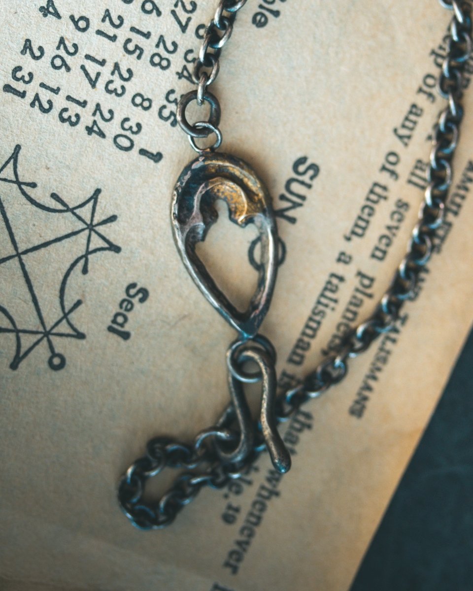 Divine Ruin Collection - Cathedral Fragment Bracelet | Sterling Silver & 23.5K Gold | 7 - Inch Sacred Relic Chain - Machinations