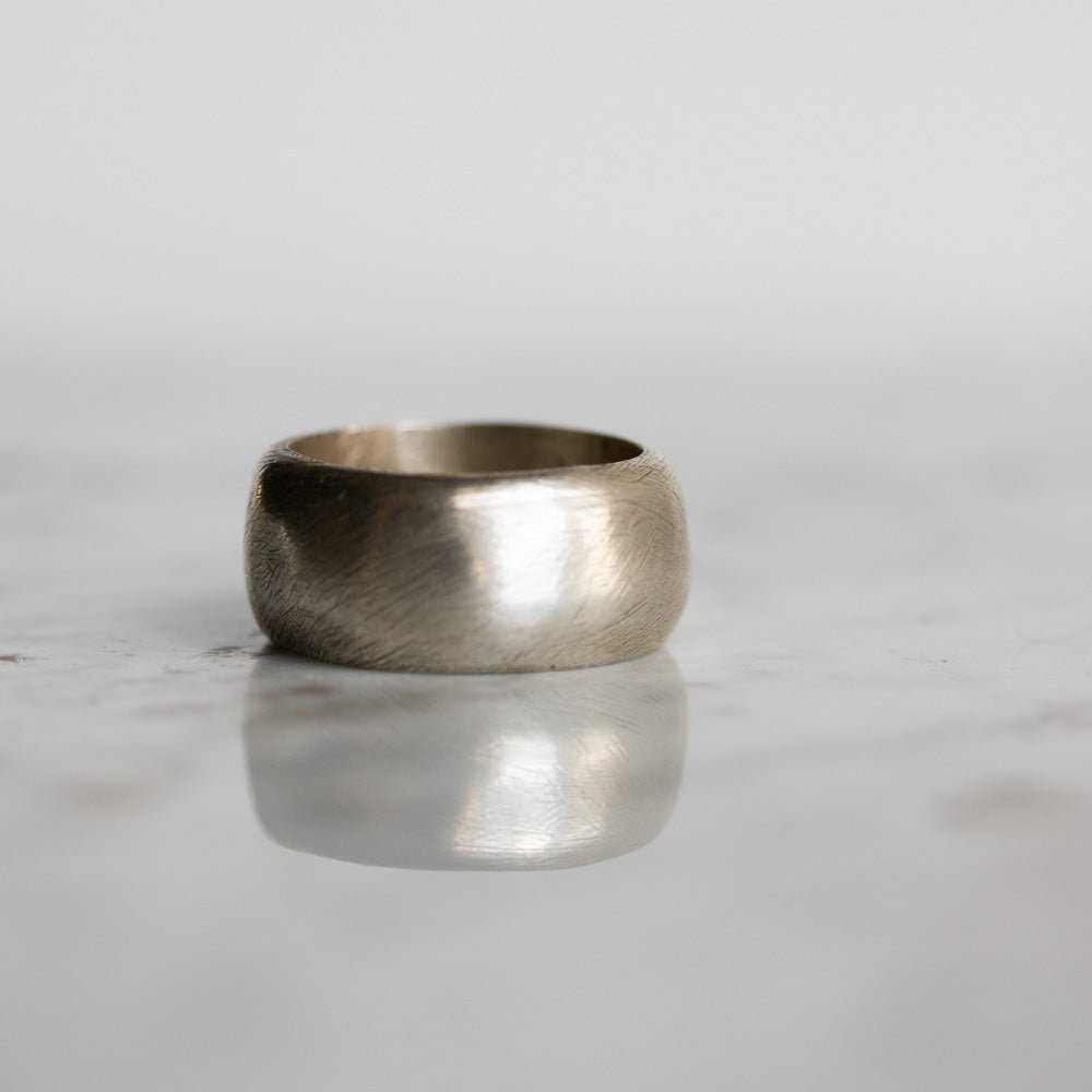 Dome Band Heavy Silver Ring - Machinations