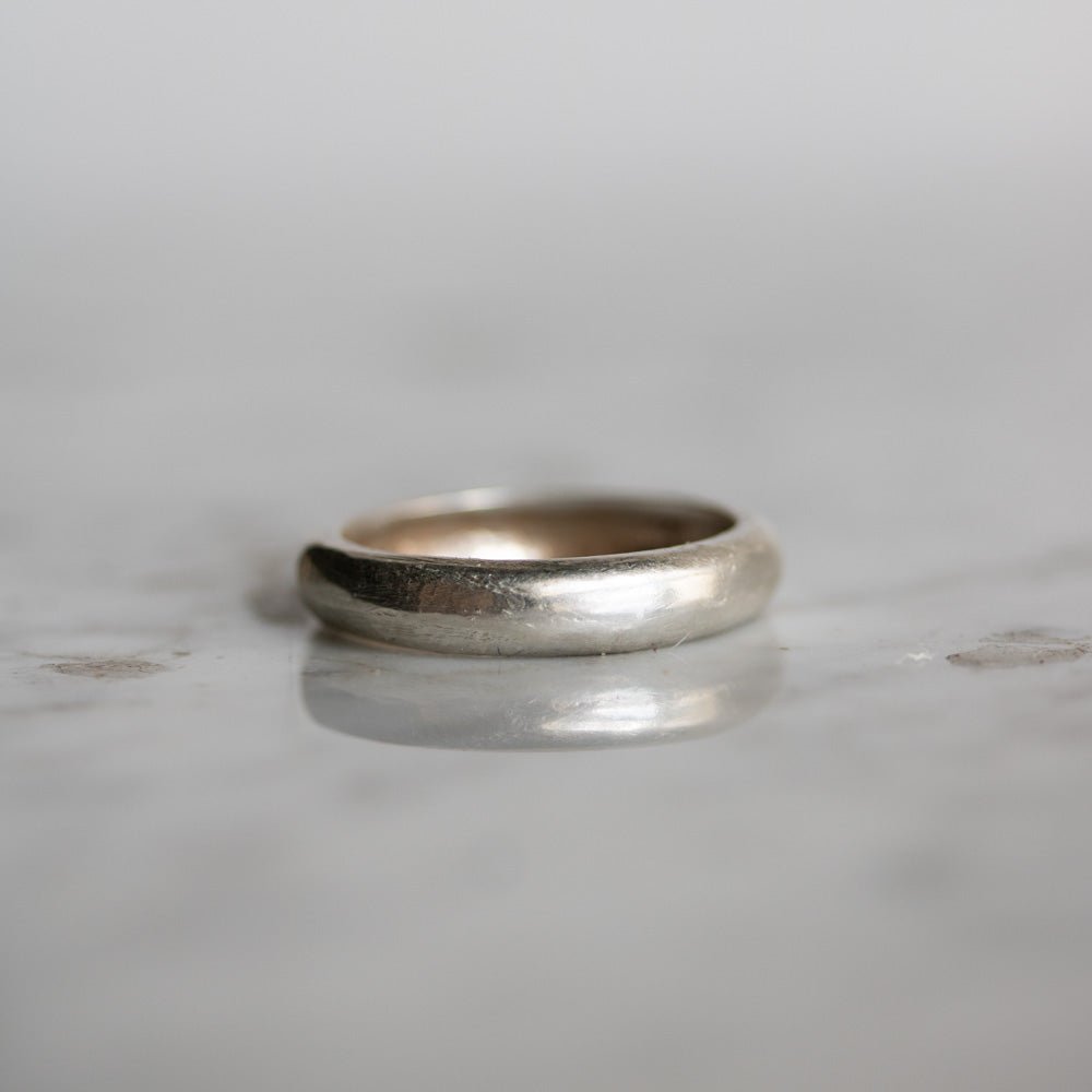 Dome band Light Silver Ring - Machinations