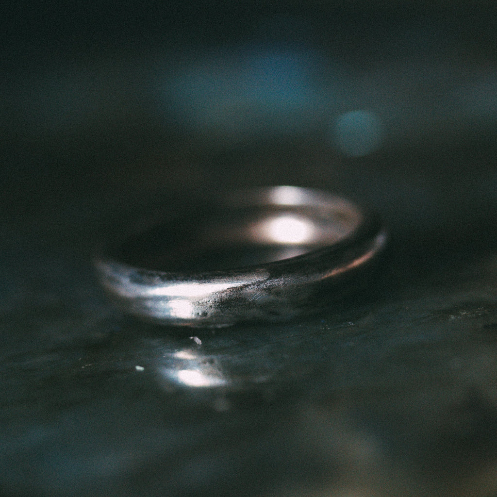 Dome band Light Silver Ring - Machinations