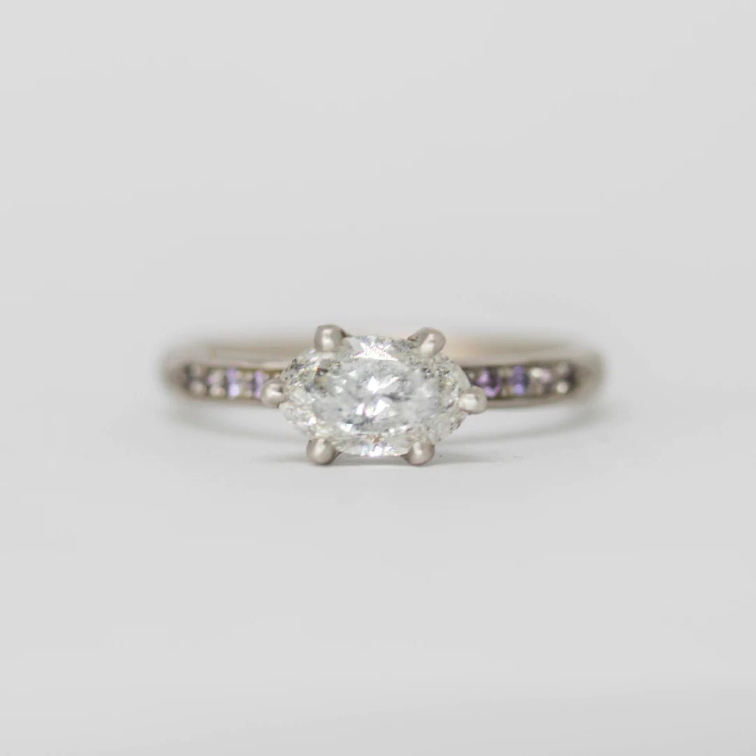 Freya ,1.01 CARAT SALT & PEPPER ENGAGEMENT RING, Platinum - Machinations
