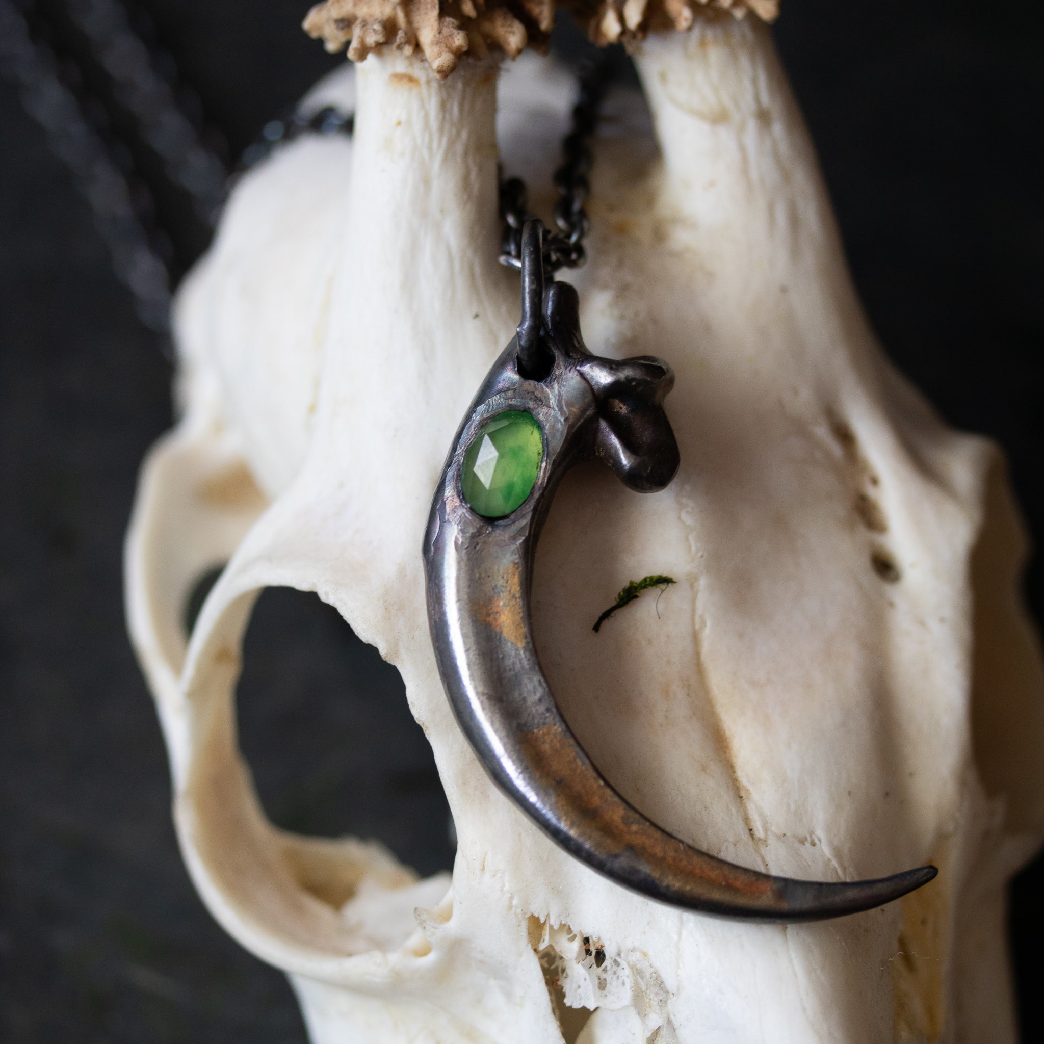 Golden Eagle Talon With Grossular Garnet - Machinations