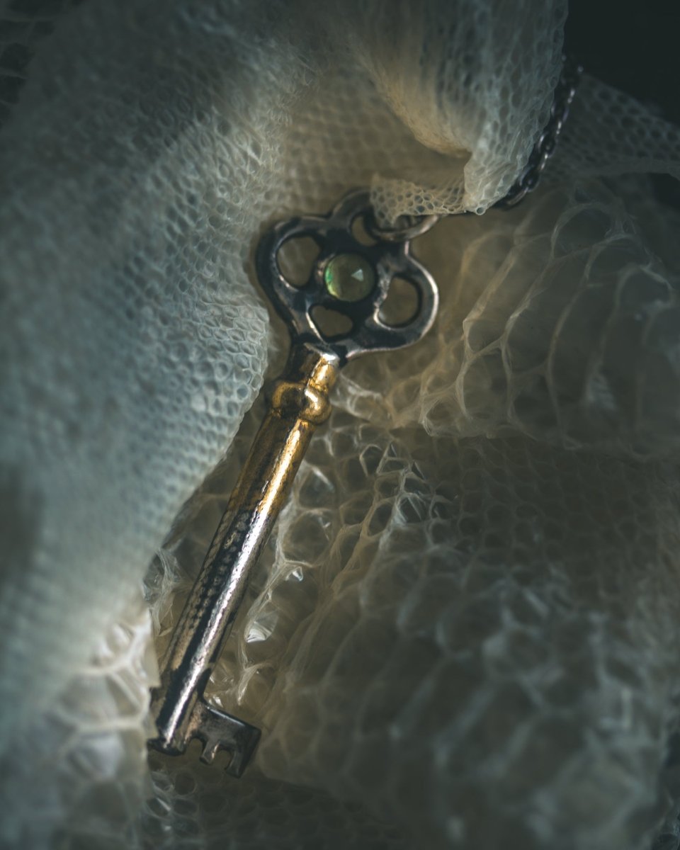 Hekate's Crossroads Key with Tsavorite Garnet – A One of a Kind Talisman of Rare Power, Transformation, and the Liminal Threshold - Machinations