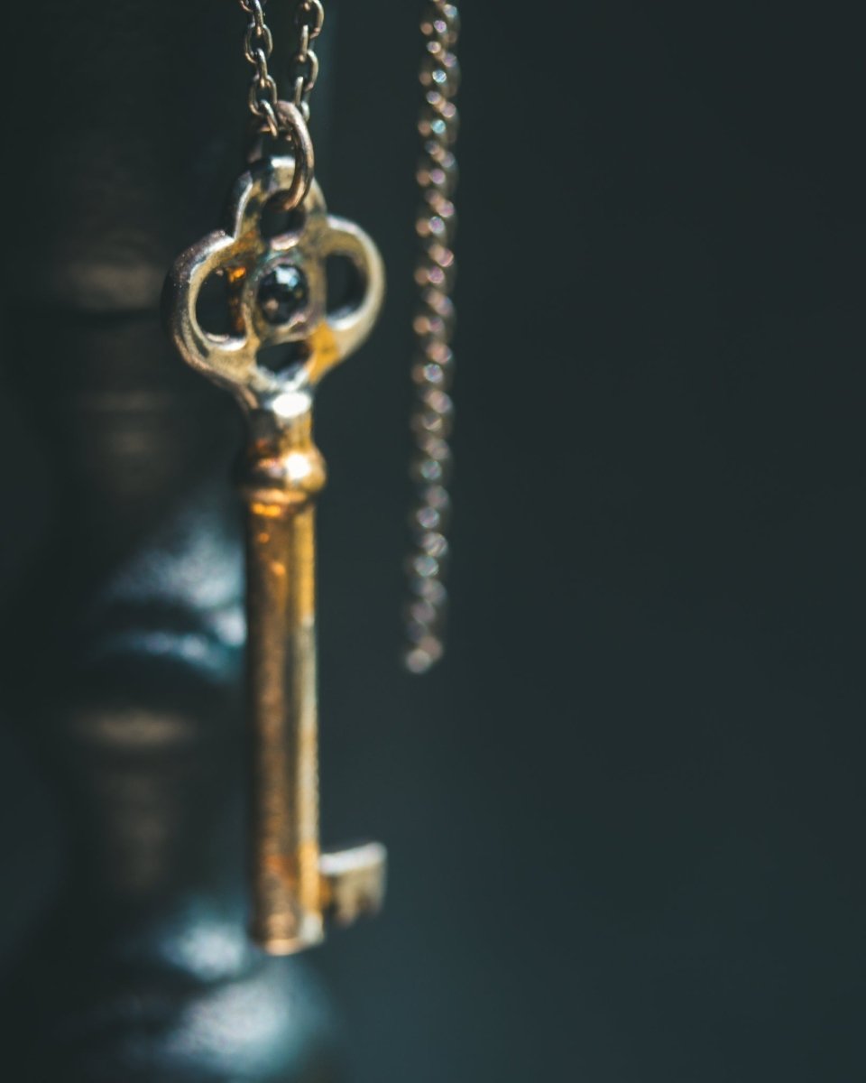 Hekate's Key Pendant with Black Spinel – A Talisman of Protection, Shadow Work, and Inner Power - Machinations