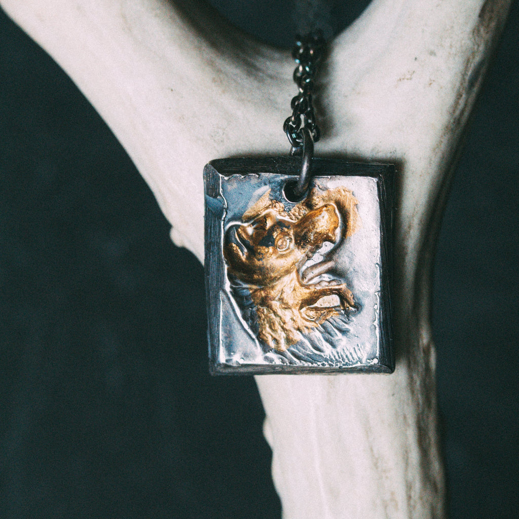 Howling Wolf Tag Necklace - Machinations