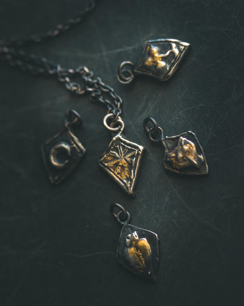 Moon Shield Amulet — Path of Esoteric Enlightenment | Sterling Silver & 23K Gold