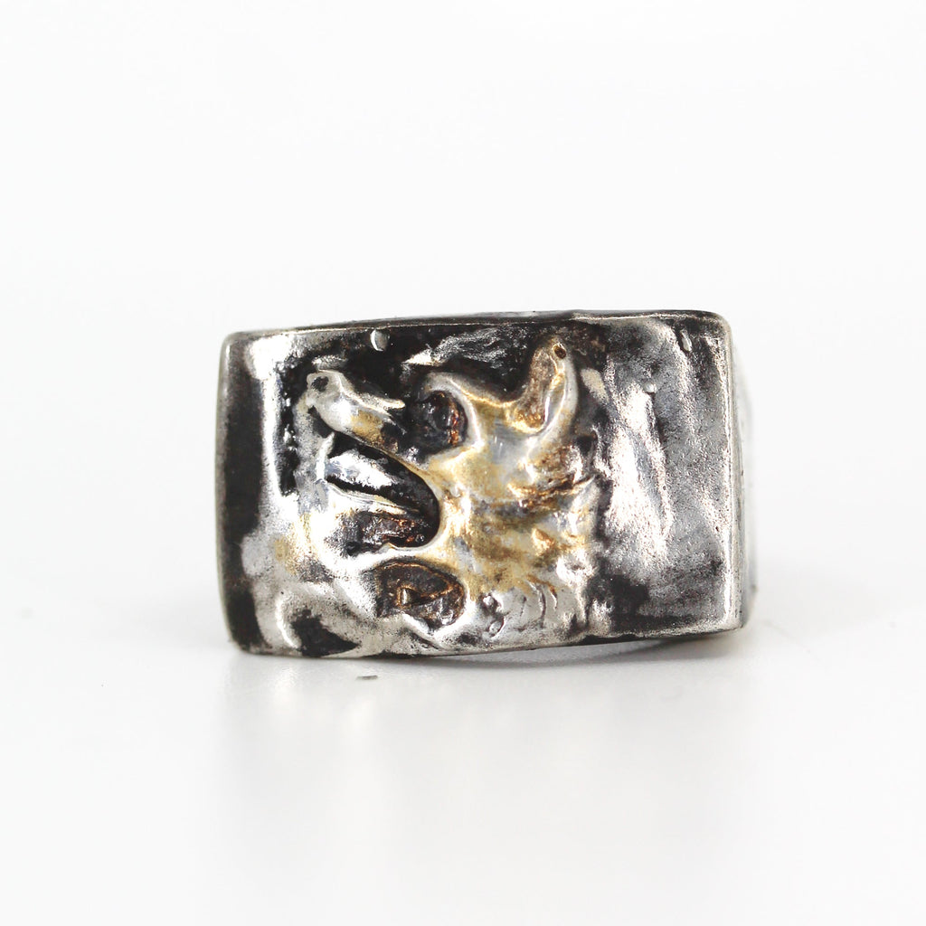 Illuminated Fenrir Wolf Signet Ring - Machinations