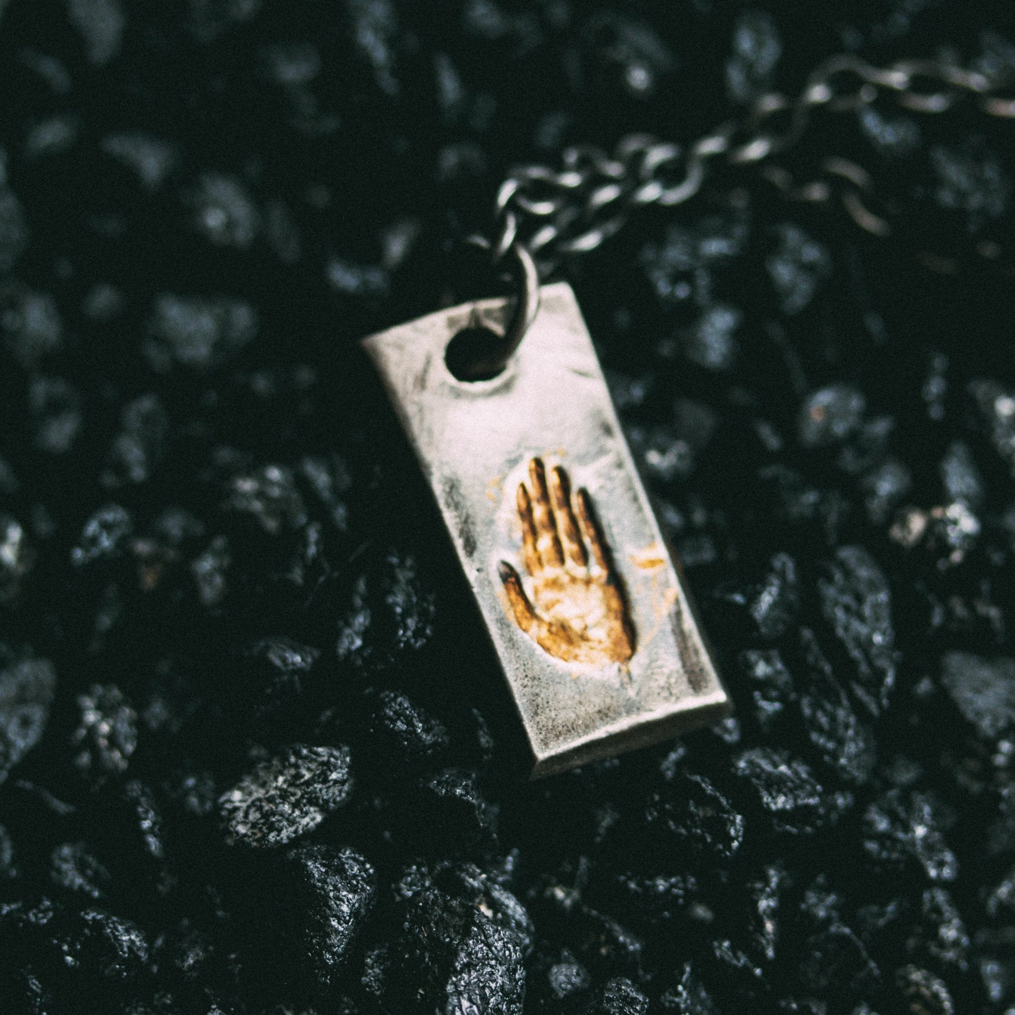 Illuminated Hand Tag Necklace - Machinations