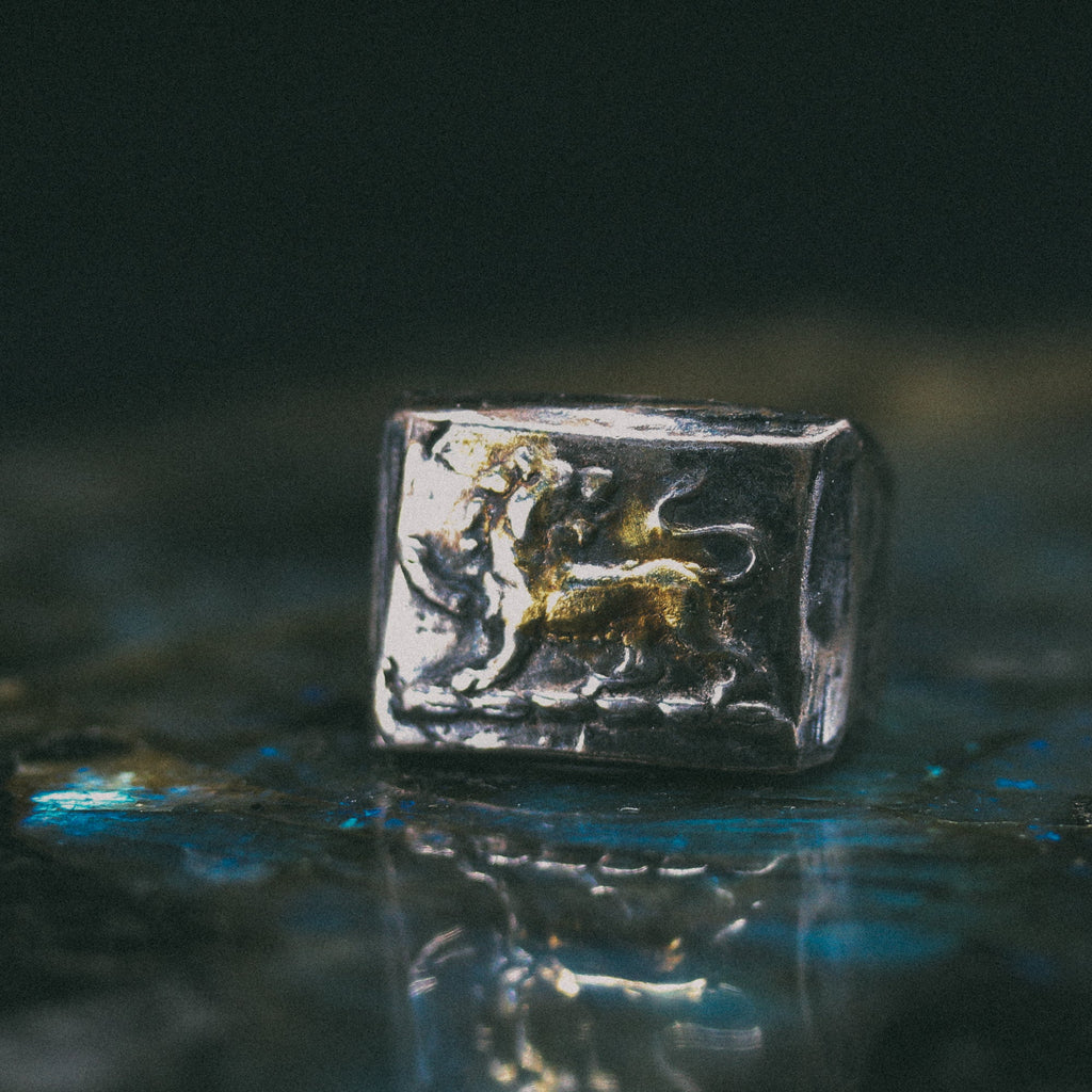 Illuminated Lion Heart Signet Ring - Machinations