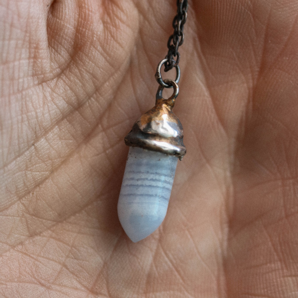 Knight Amulet Blue Lace Agate - Machinations