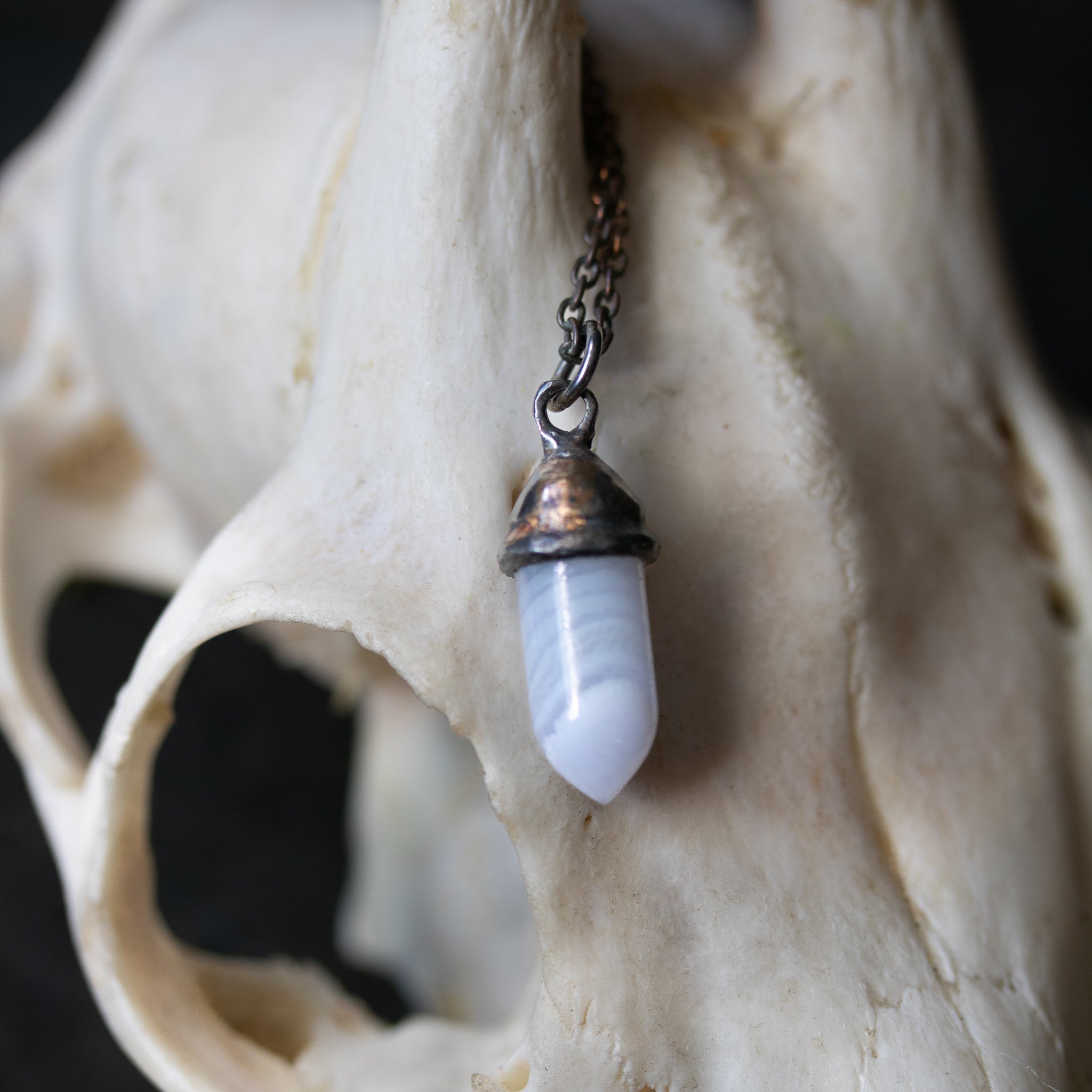 Knight Amulet Blue Lace Agate - Machinations