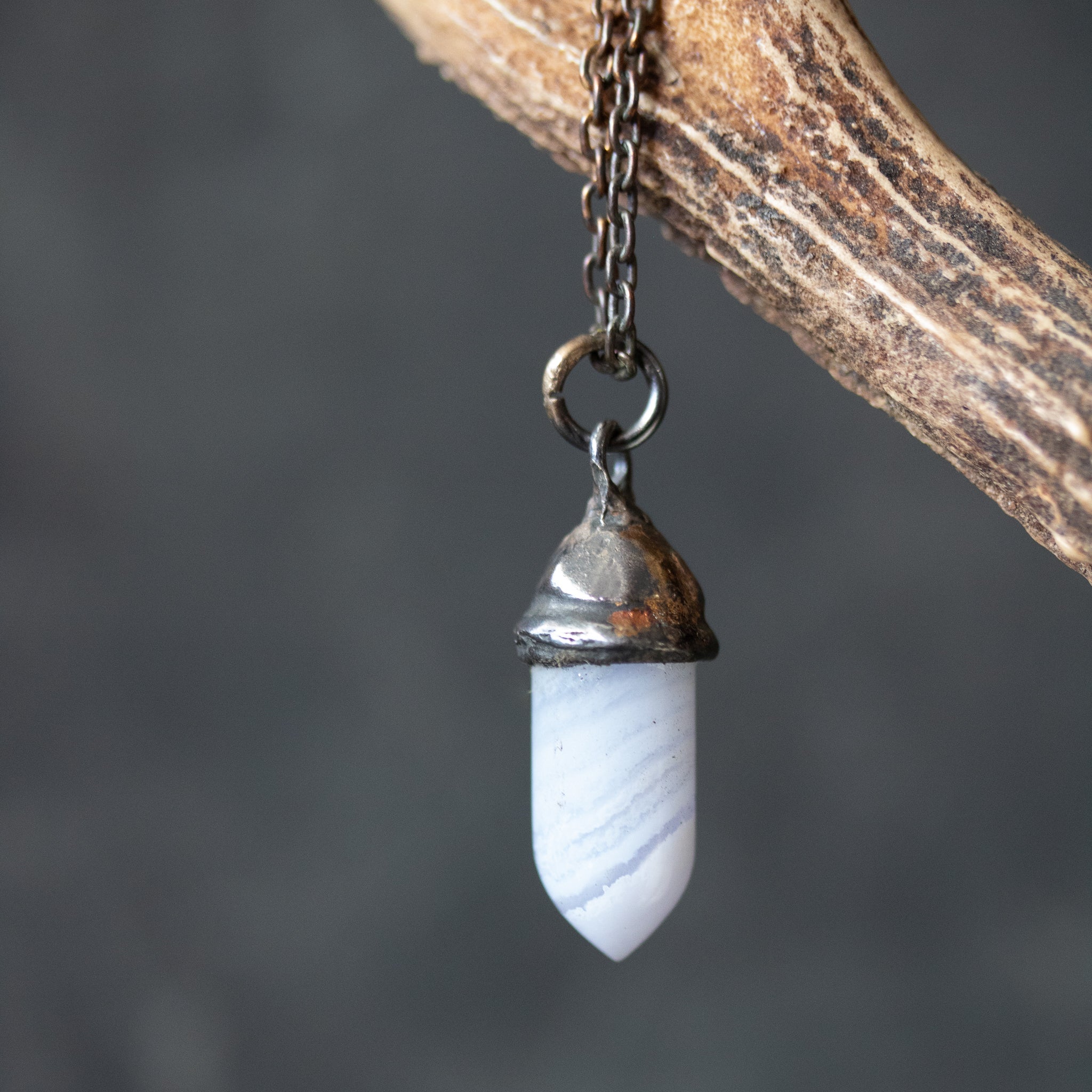 Knight Amulet Blue Lace Agate - Machinations