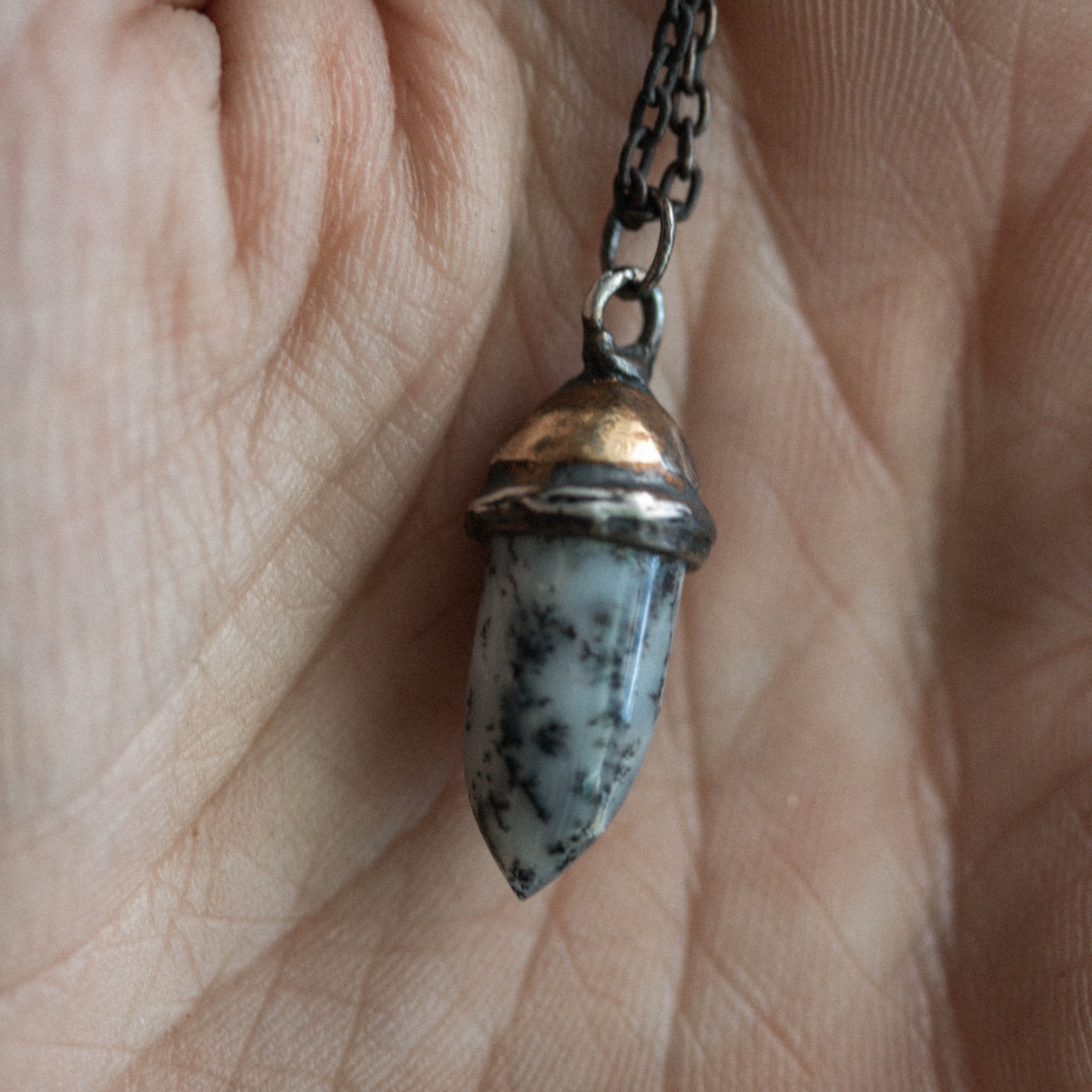 Knight Amulet Dendritic Agate - Machinations