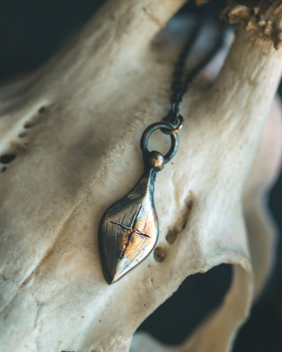 Limited Edition Knight’s Cross Amulet: Handcrafted in Sterling Silver with 23.5K Gold Accents - Machinations