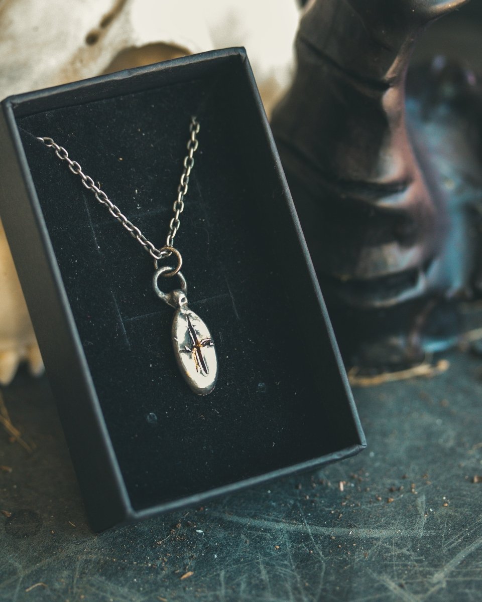Limited Edition Knight’s Cross Amulet: Handcrafted in Sterling Silver with 23.5K Gold Accents - Machinations