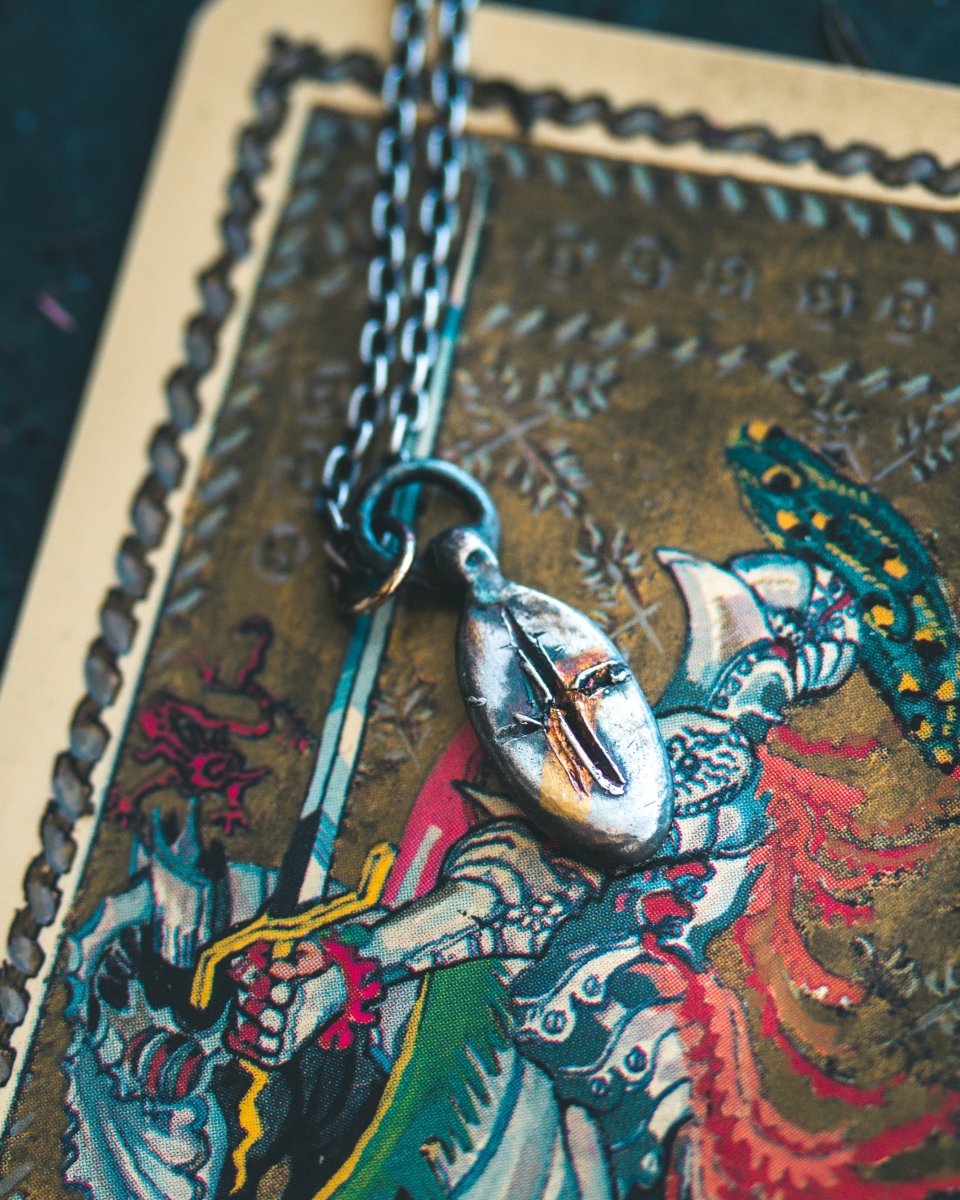 Limited Edition Knight’s Cross Amulet: Handcrafted in Sterling Silver with 23.5K Gold Accents - Machinations