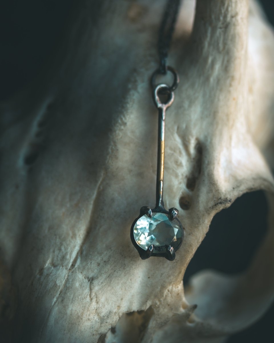 Meteromance Prasiolite Charm | Sterling Silver | Dual - Purpose Divination Pendulum & Pendant - Machinations