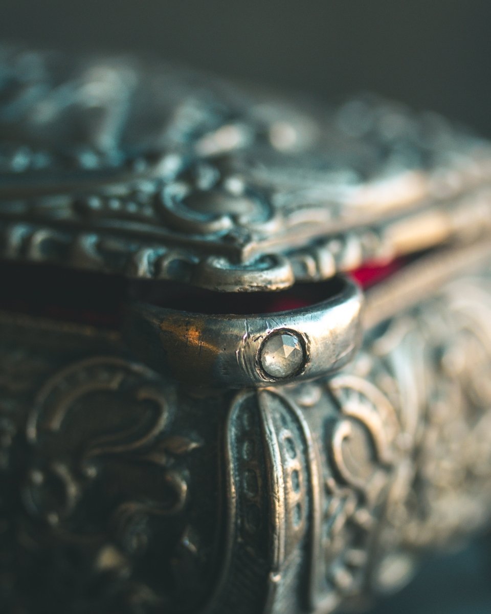 Mixed metals STIRRUP RING diamond limited edition - Machinations