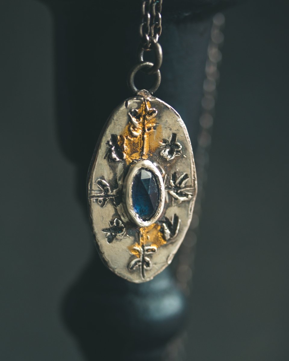 Nordic Talisman Rose - Cut Iolite Amulet: A Gateway to Ancestral Vision and Intuition - Machinations