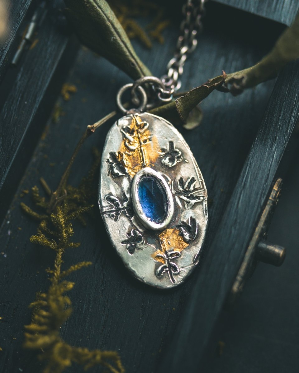 Nordic Talisman Rose - Cut Iolite Amulet: A Gateway to Ancestral Vision and Intuition - Machinations