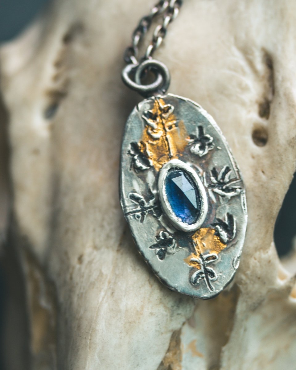 Nordic Talisman Rose - Cut Iolite Amulet: A Gateway to Ancestral Vision and Intuition - Machinations