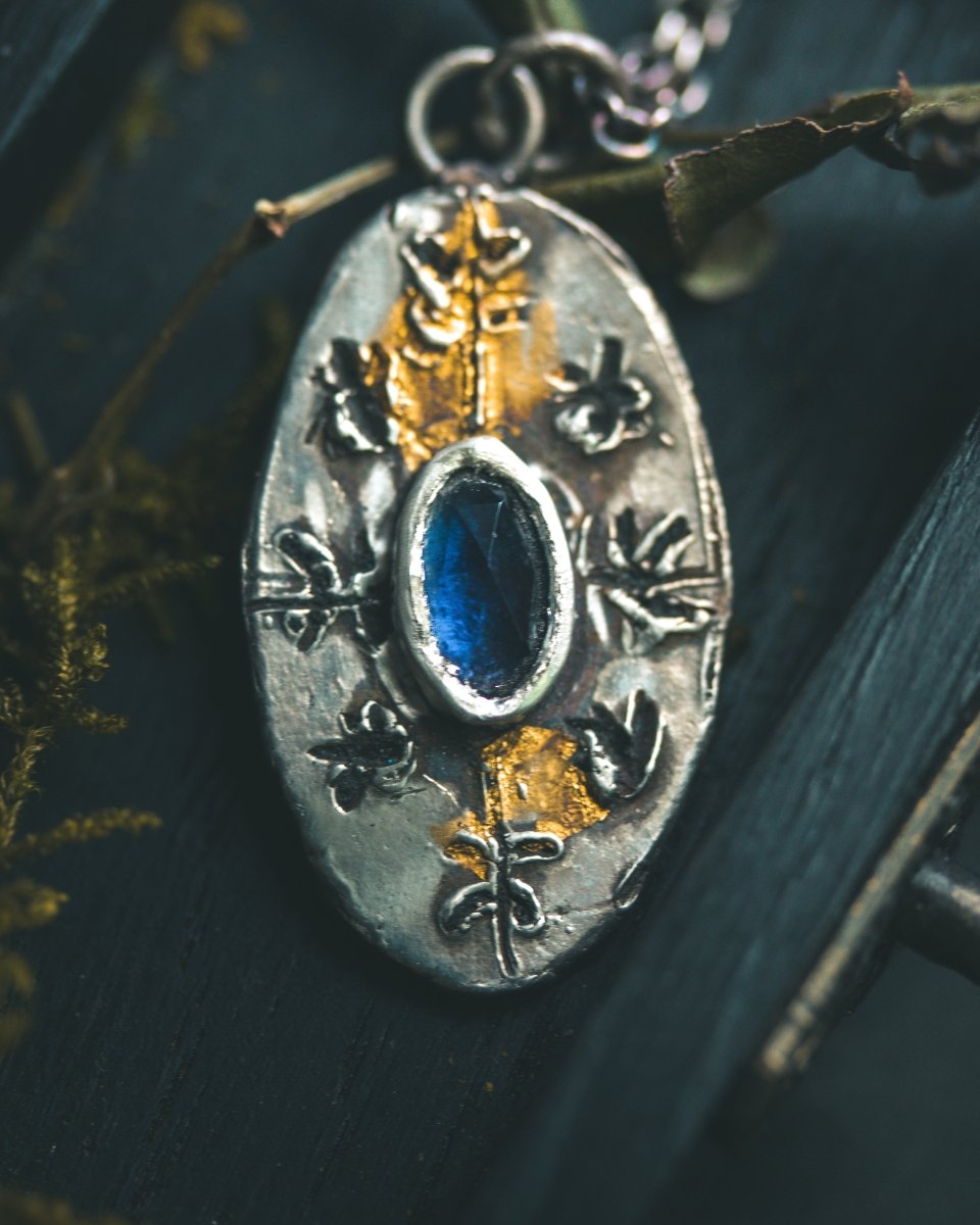 Nordic Talisman Rose - Cut Iolite Amulet: A Gateway to Ancestral Vision and Intuition - Machinations