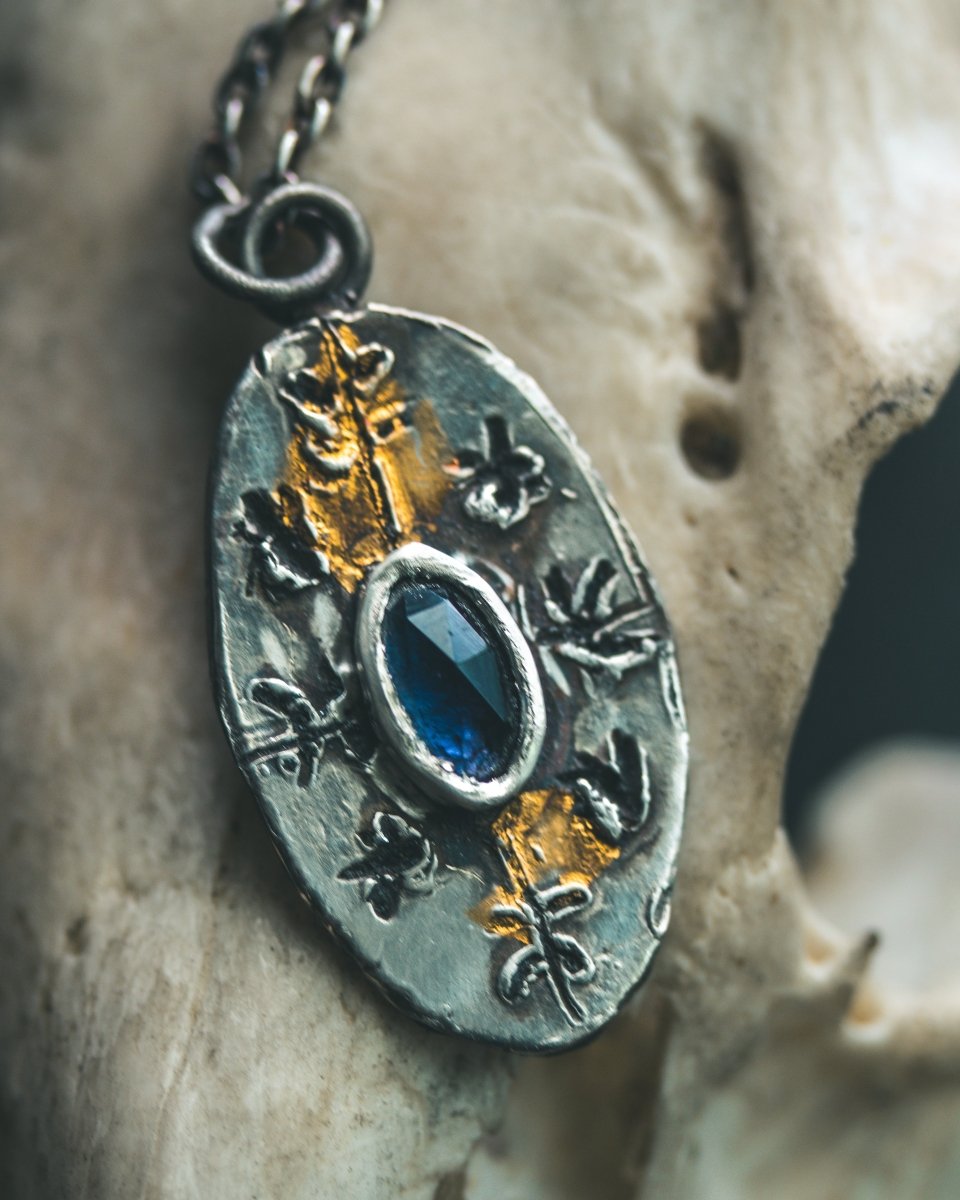 Nordic Talisman Rose - Cut Iolite Amulet: A Gateway to Ancestral Vision and Intuition - Machinations