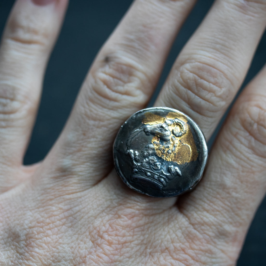 Ram Round Signet Ring - Machinations