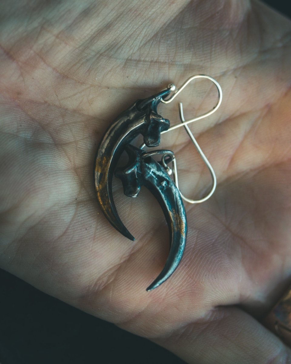Raven earrings - Machinations