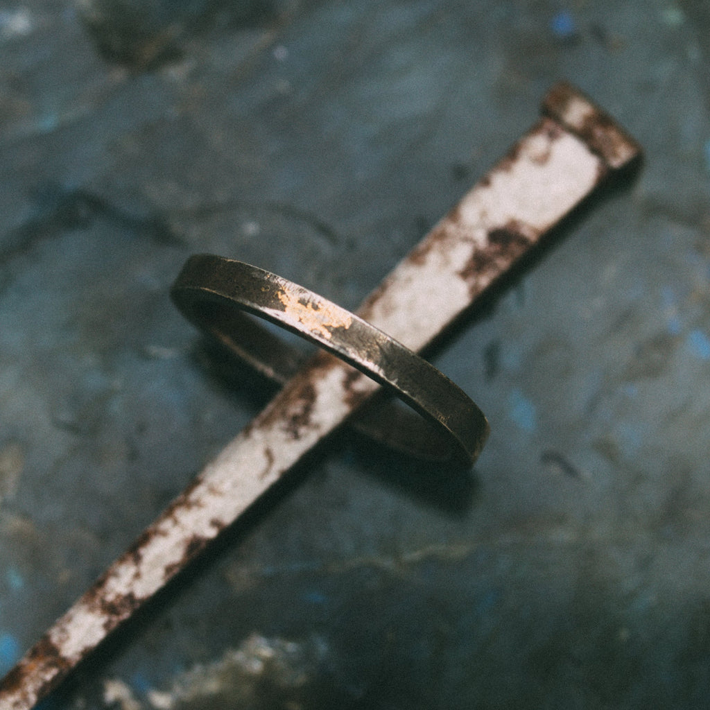 Silver and Gold Band - Thin - Machinations