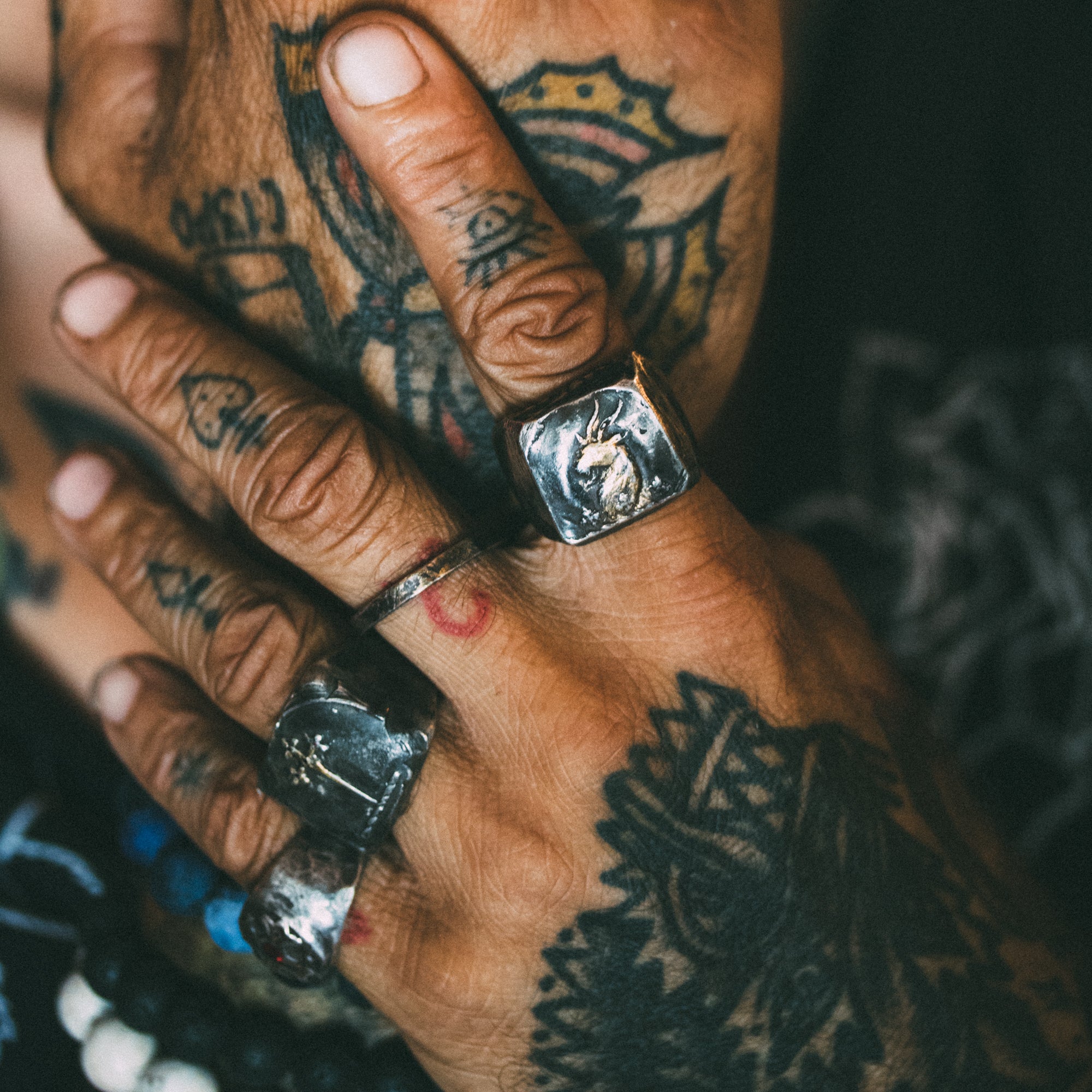 Silver and Gold Band - Thin - Machinations