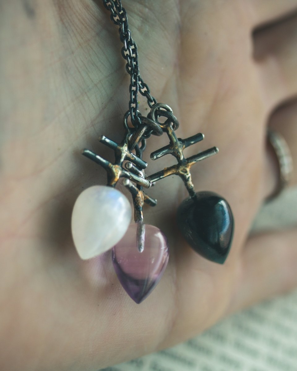 Silver & Gold Leviathan Cross Pendant with Black Spinel: A Symbol of Alchemy, Protection & Strength (Copy) - Machinations