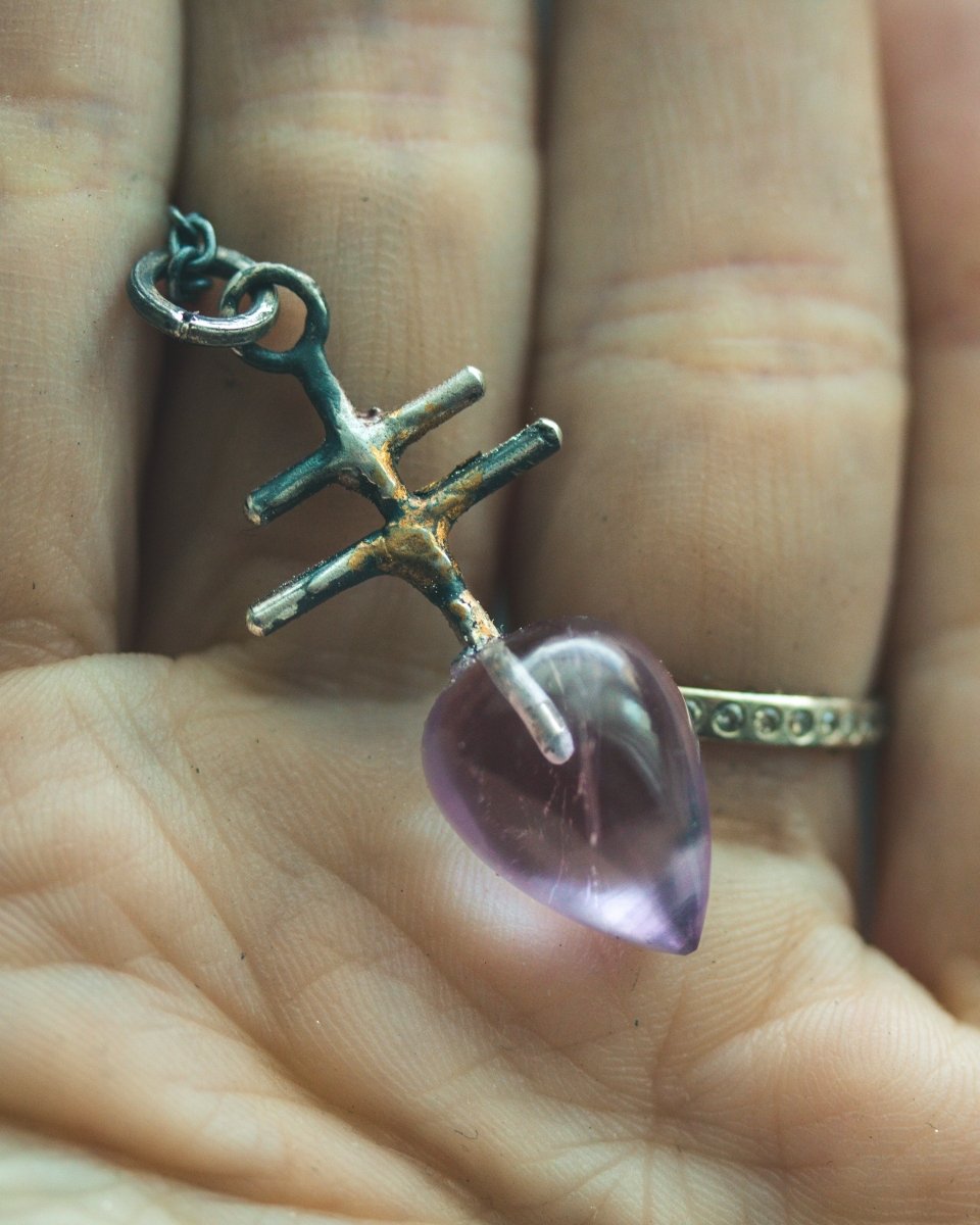 Silver & Gold Leviathan Cross Pendant with Black Spinel: A Symbol of Alchemy, Protection & Strength (Copy) - Machinations